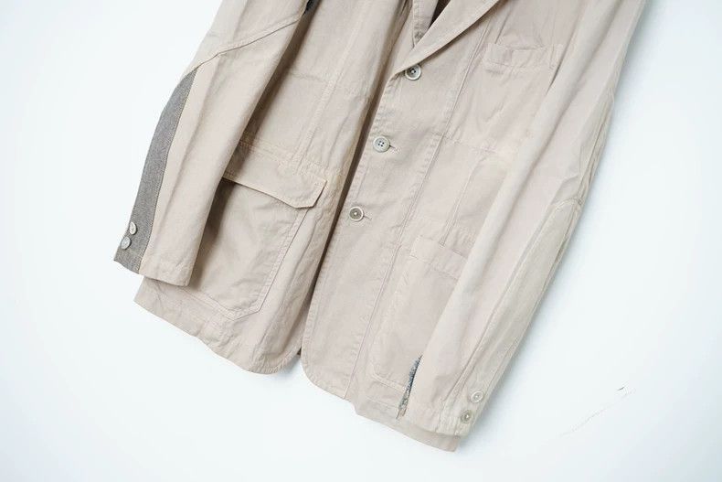 Yohji Yamamoto Yohji Yamamoto Yohji Yamamoto Color Blocked Jacket Blazer Size US L / EU 52-54 / 3 - 4 Thumbnail