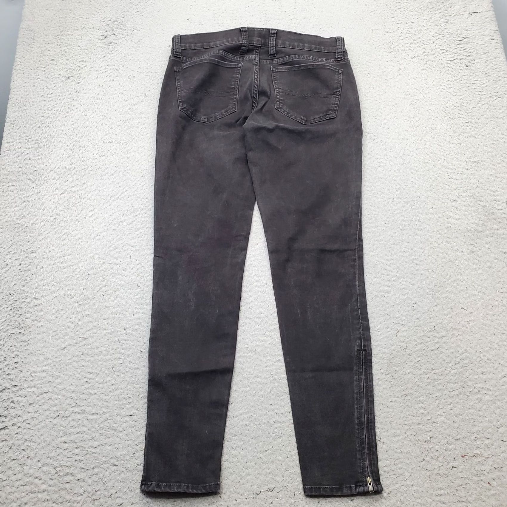 Lucky Brand Lucky Brand Womens Jeans 4 Black Denim Stretch Ankle Zip Skinny 27" Inseam Womens Size 4 Size 27" / US 4 / IT 40 - 2 Thumbnail