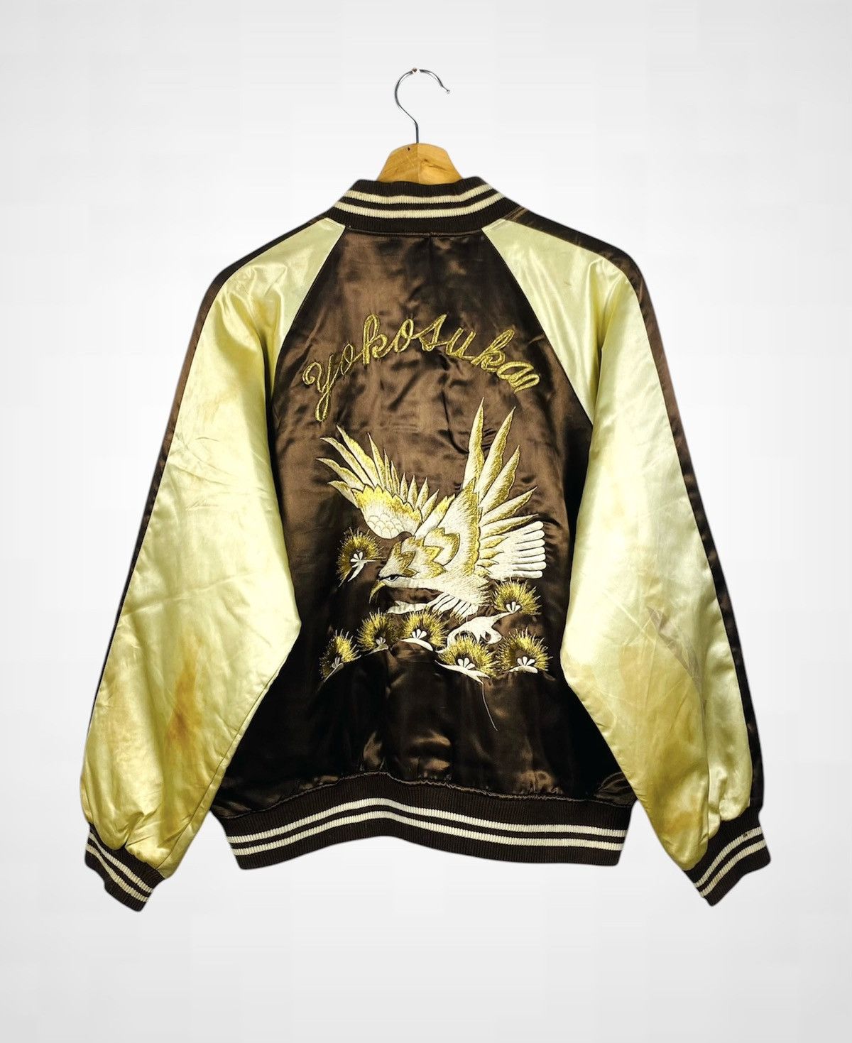 Japanese Brand Vintage 80s Sukajan Yokosuka Eagle embroidery Jacket Size US L / EU 52-54 / 3 - 1 Thumbnail