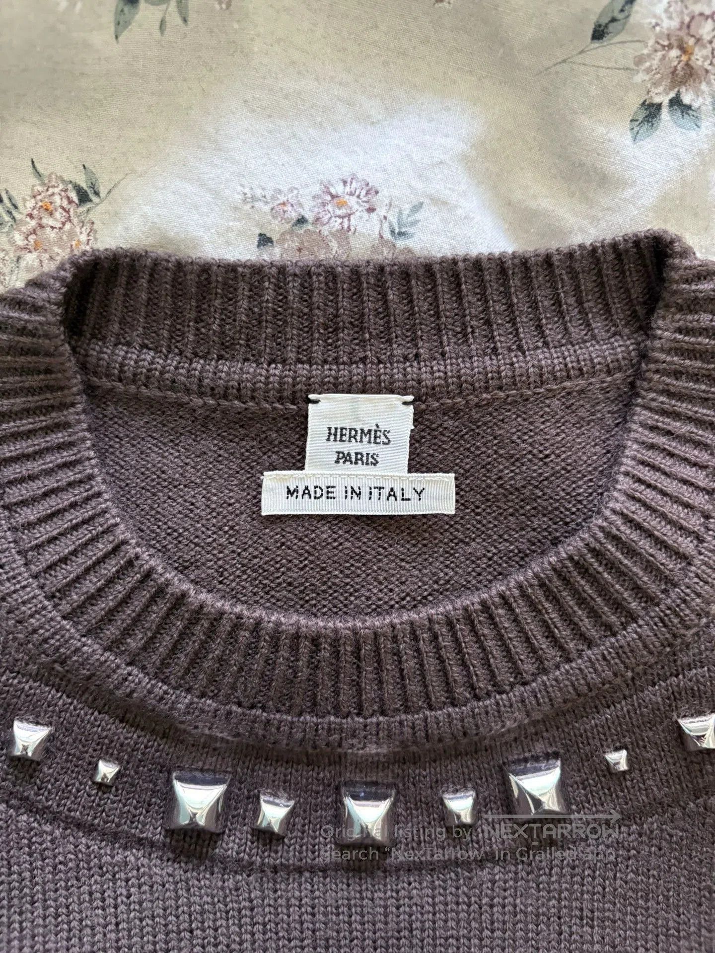 Hermes Hermes Studded Knit T-shirt Size 34. Size US XS / EU 42 / 0 - 2 Thumbnail