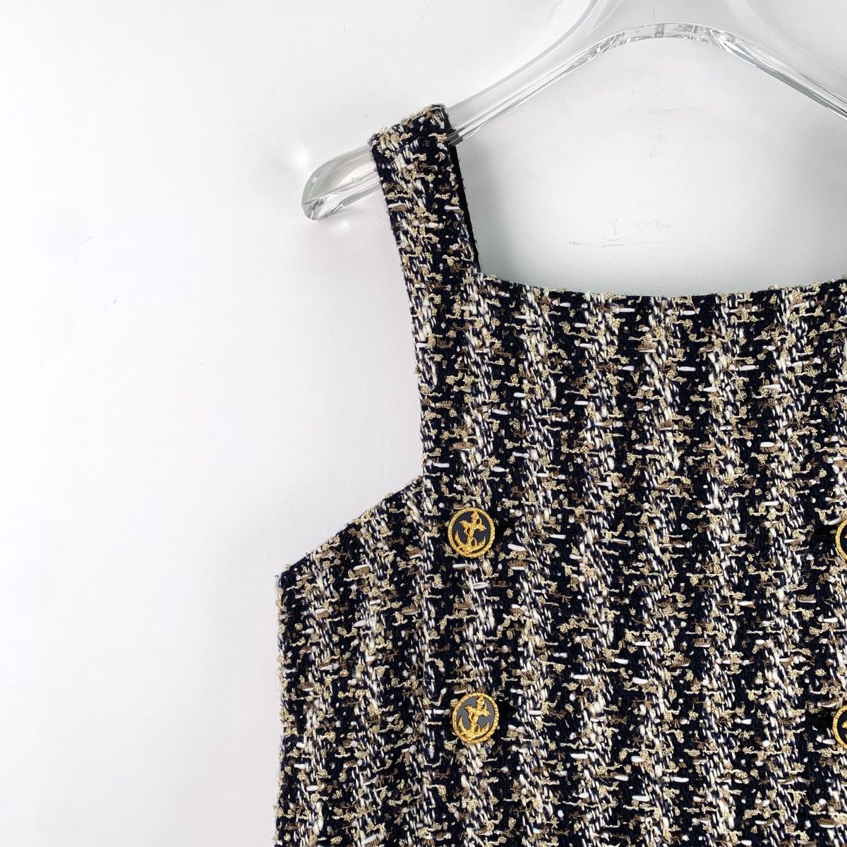 Louis Vuitton Louis Vuitton Logo Wool Sleeveless Woven Tweed Dress K26WX Size S / US 4 / IT 40 - 3 Thumbnail