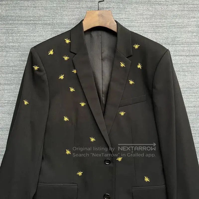 Dior Dior Black Wool Blazer with Embroidery . Size US S / EU 44-46 / 1 - 4 Thumbnail