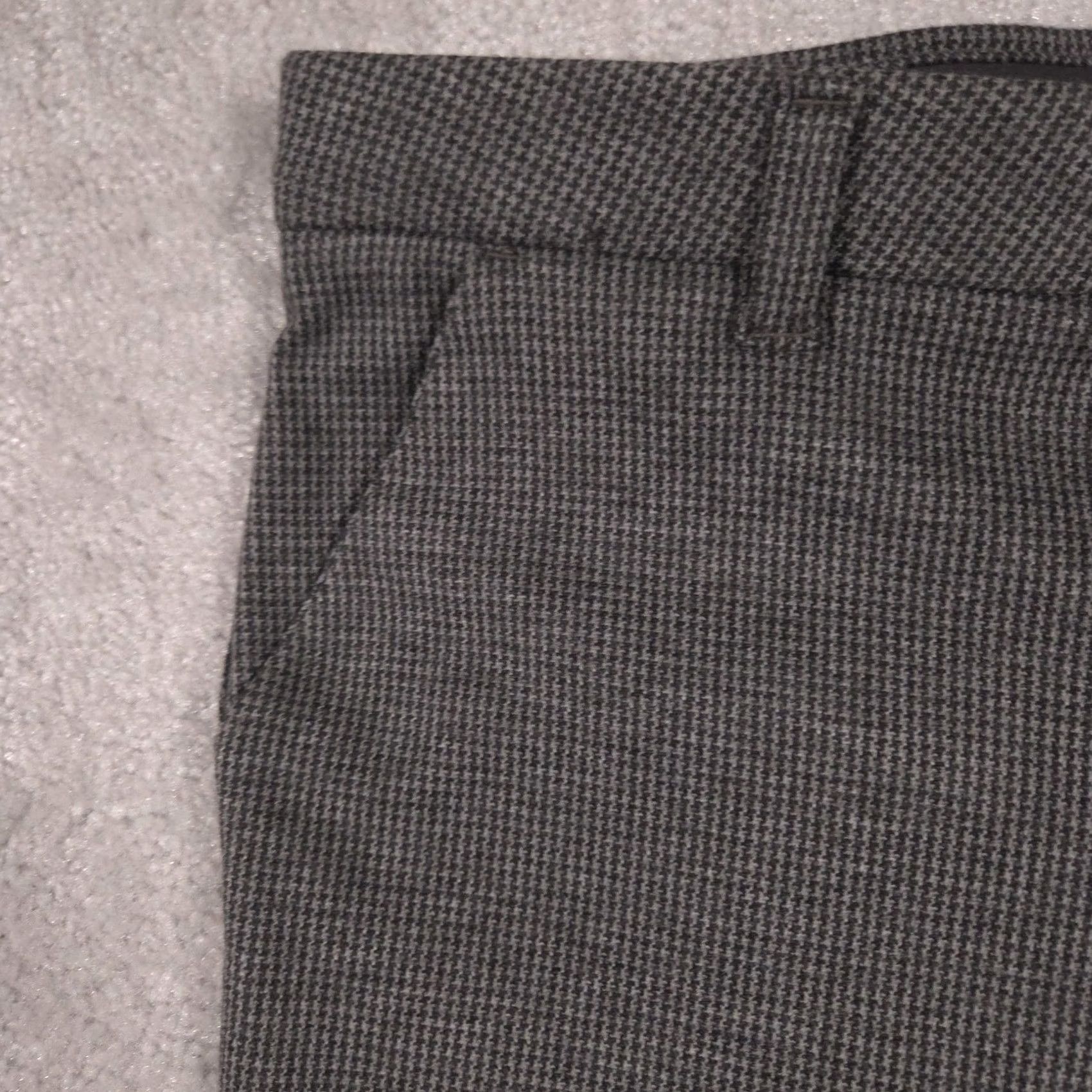Lee Lee Pants Womens 18 Gray Houndstooth Twill Straight Leg Mid Rise Stretch Work Pants Size 40" / US 18 - 5 Thumbnail
