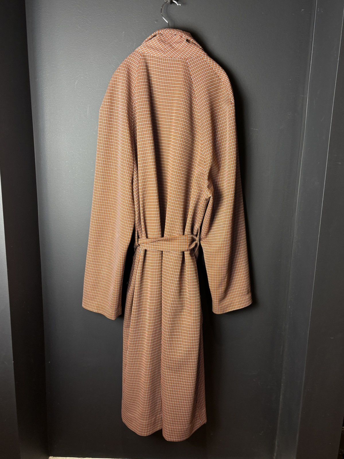 Vintage 1970s Vintage Robe Long Belted House Coat Plaid Polyester Size US L / EU 52-54 / 3 - 4 Thumbnail