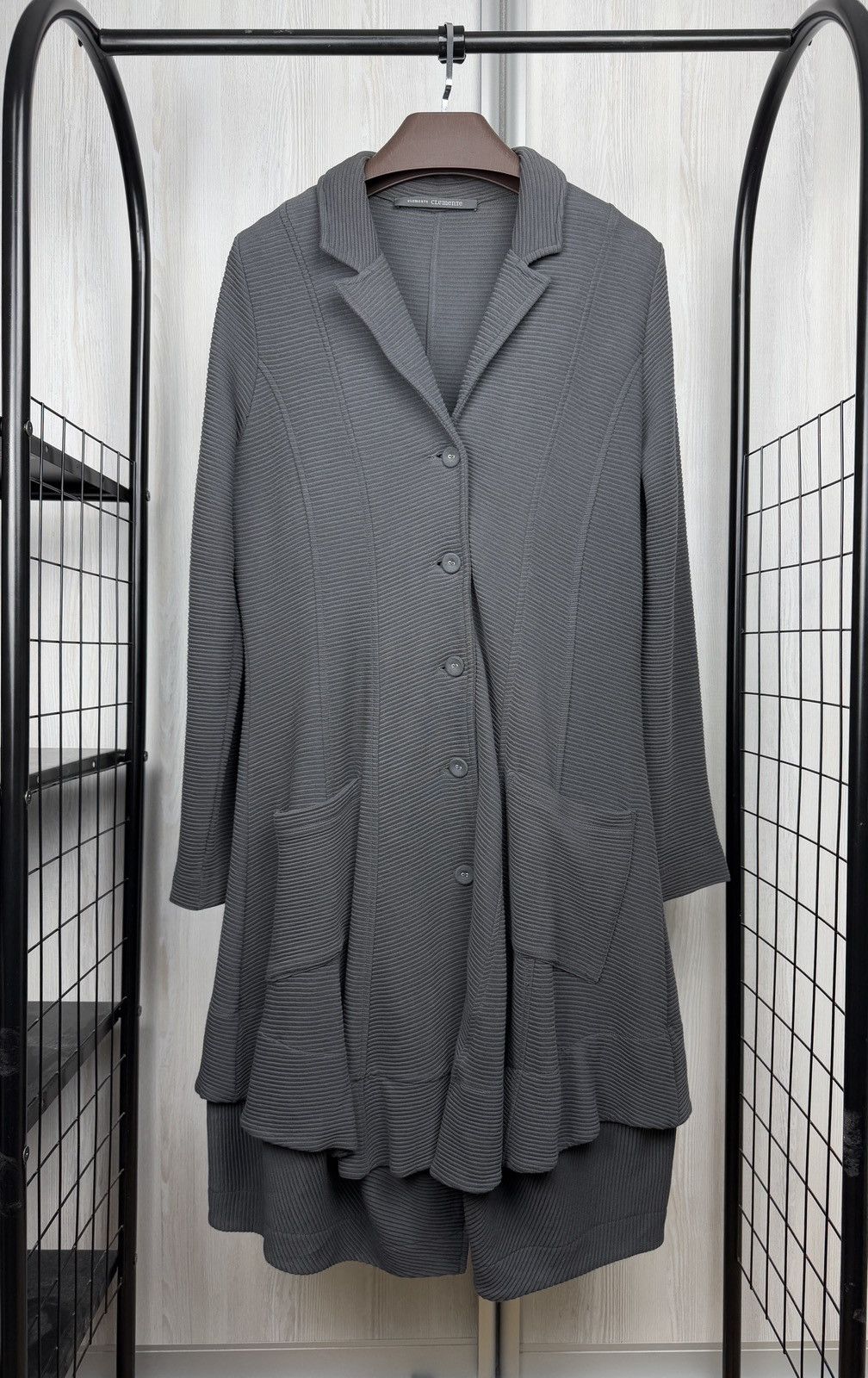Other Elemente Clemente Avant Garde grey asymmetrical coatigan Size XL / US 12-14 / IT 48-50 - 1 Thumbnail