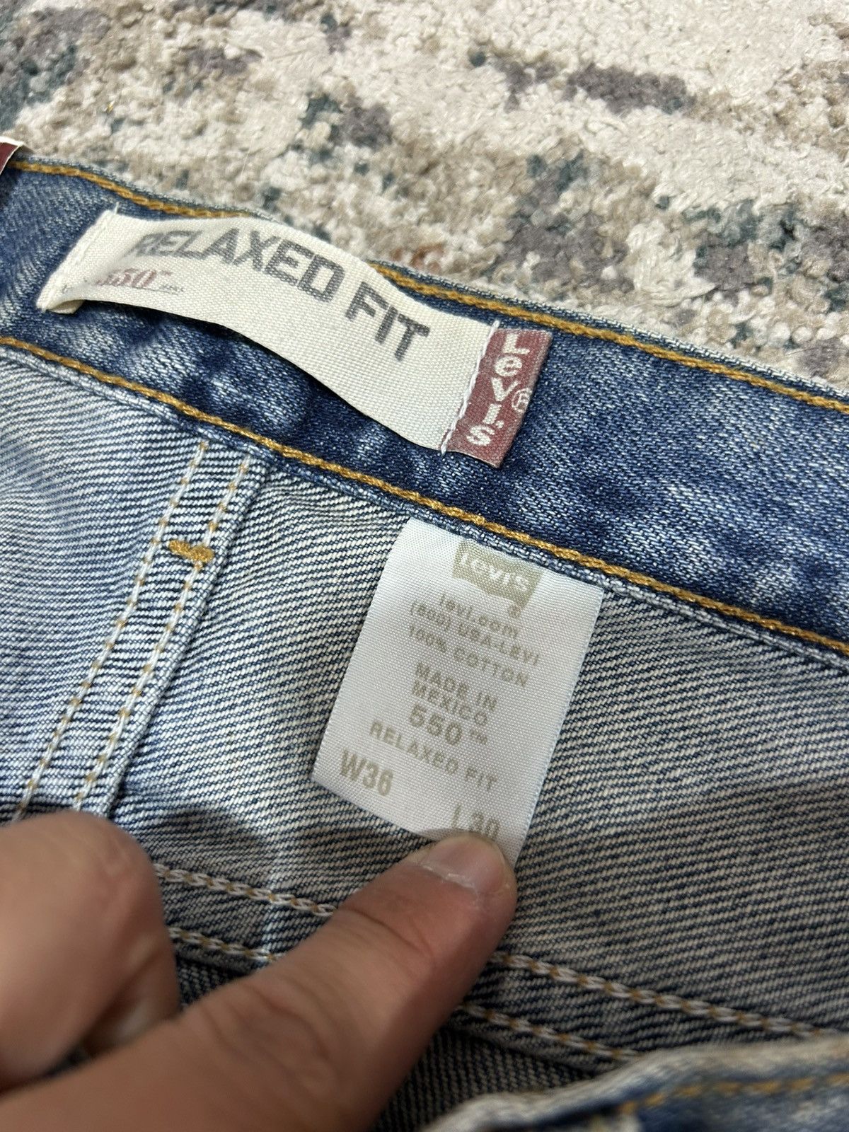 Levi's Vintage Y2k Levi’s 550 Relaxed Fit Denim Jeans Deadstock Size US 36 / EU 52 - 5 Thumbnail