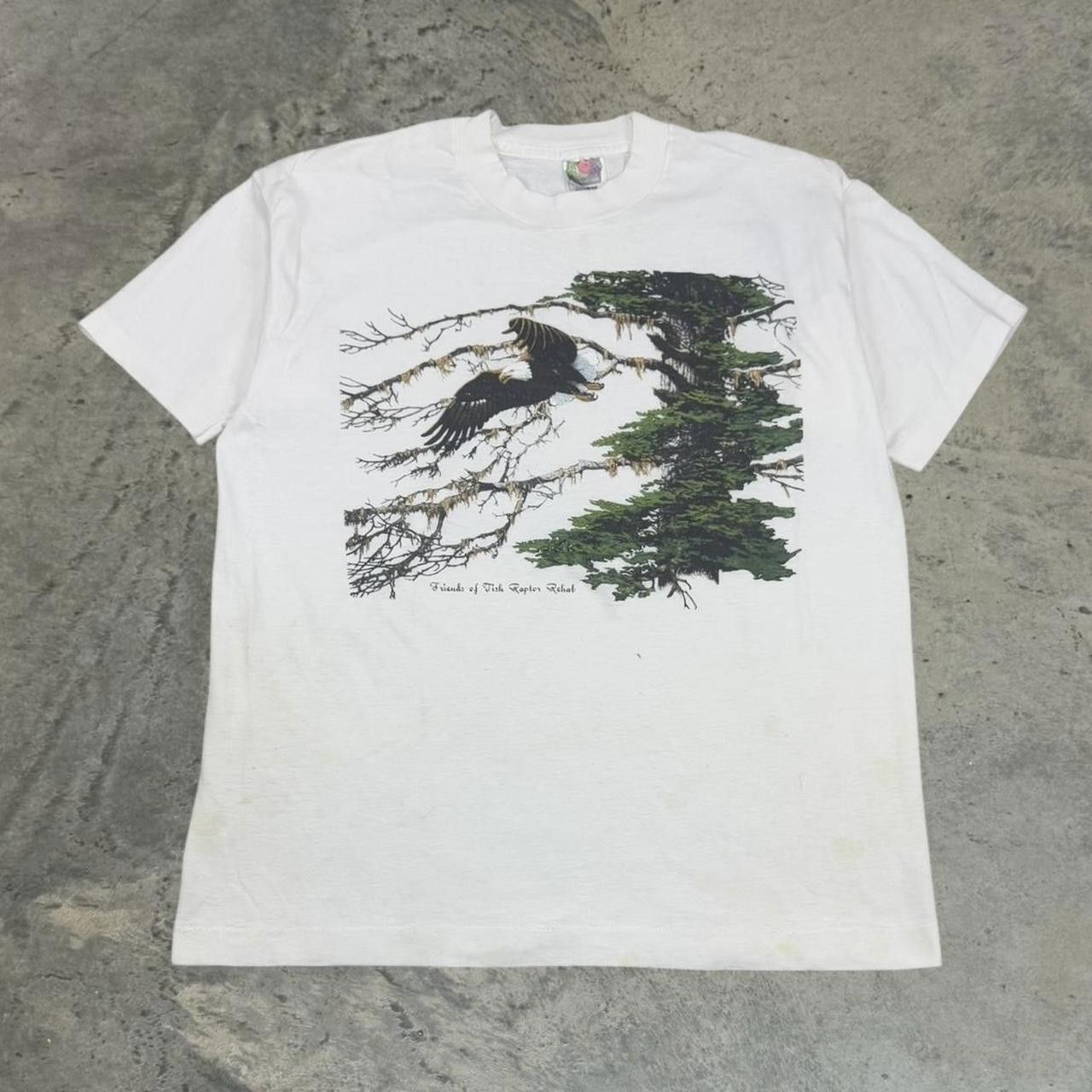 Fruit Of The Loom Fruit of the Loom Men's White and Green Tshirt Size US L / EU 52-54 / 3 - 1 Thumbnail
