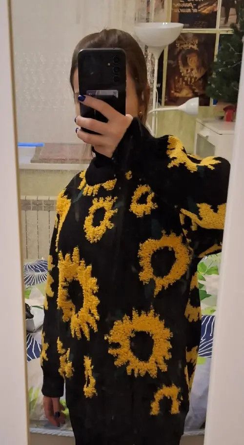 Japanese Brand Spring Flocking Floral Sweater Size US L / EU 52-54 / 3 - 3 Thumbnail