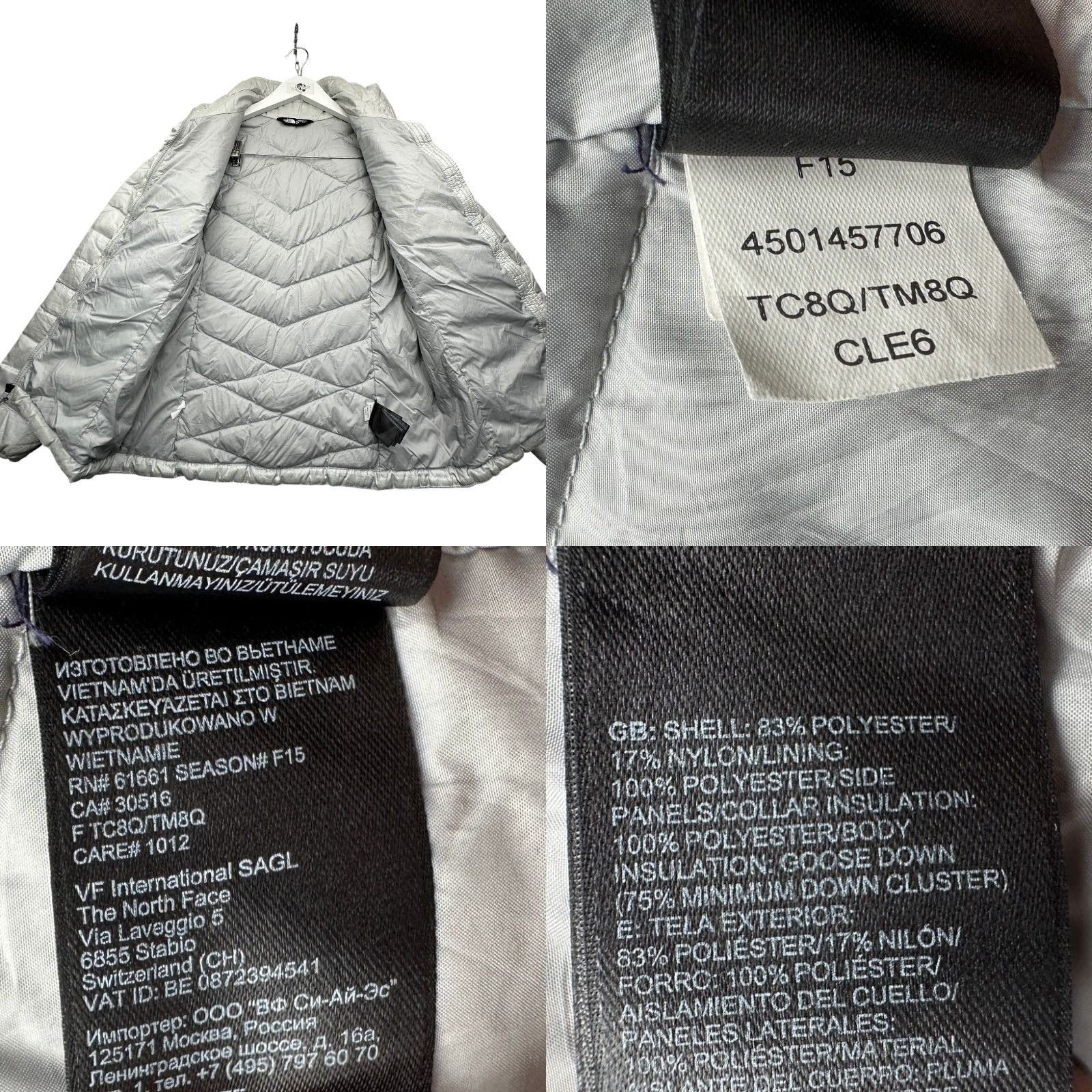 The North Face The North Face Aconcagua 550 Down Fill Puffer Jacket Womens Medium Gray Silver Size M / US 6-8 / IT 42-44 - 9 Thumbnail