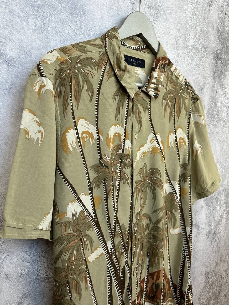 Allsaints AllSaints Nalu Tropical Hawaiian Palm Shirt SS Viscose Size US L / EU 52-54 / 3 - 3 Thumbnail