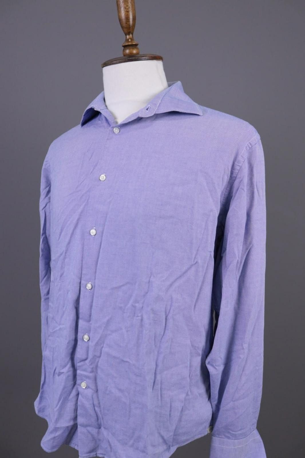 Designer Bottega del Sarto La Camicia Blue Button Down Shirt Size 43 Size US M / EU 48-50 / 2 - 4 Thumbnail
