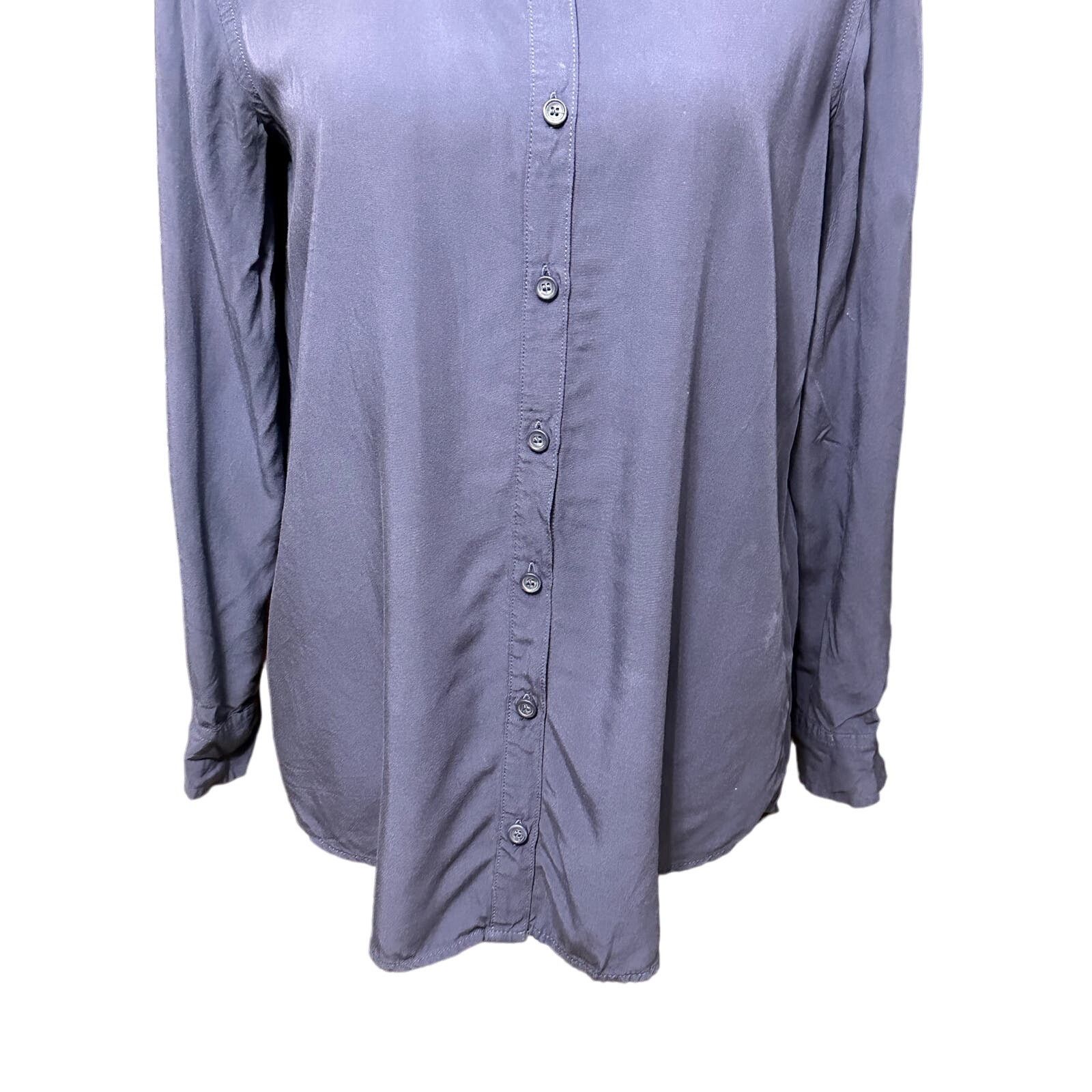 Forever 21 Forever 21 Women's Blue Button Down Long Sleeve Open Back S Size S / US 4 / IT 40 - 3 Thumbnail