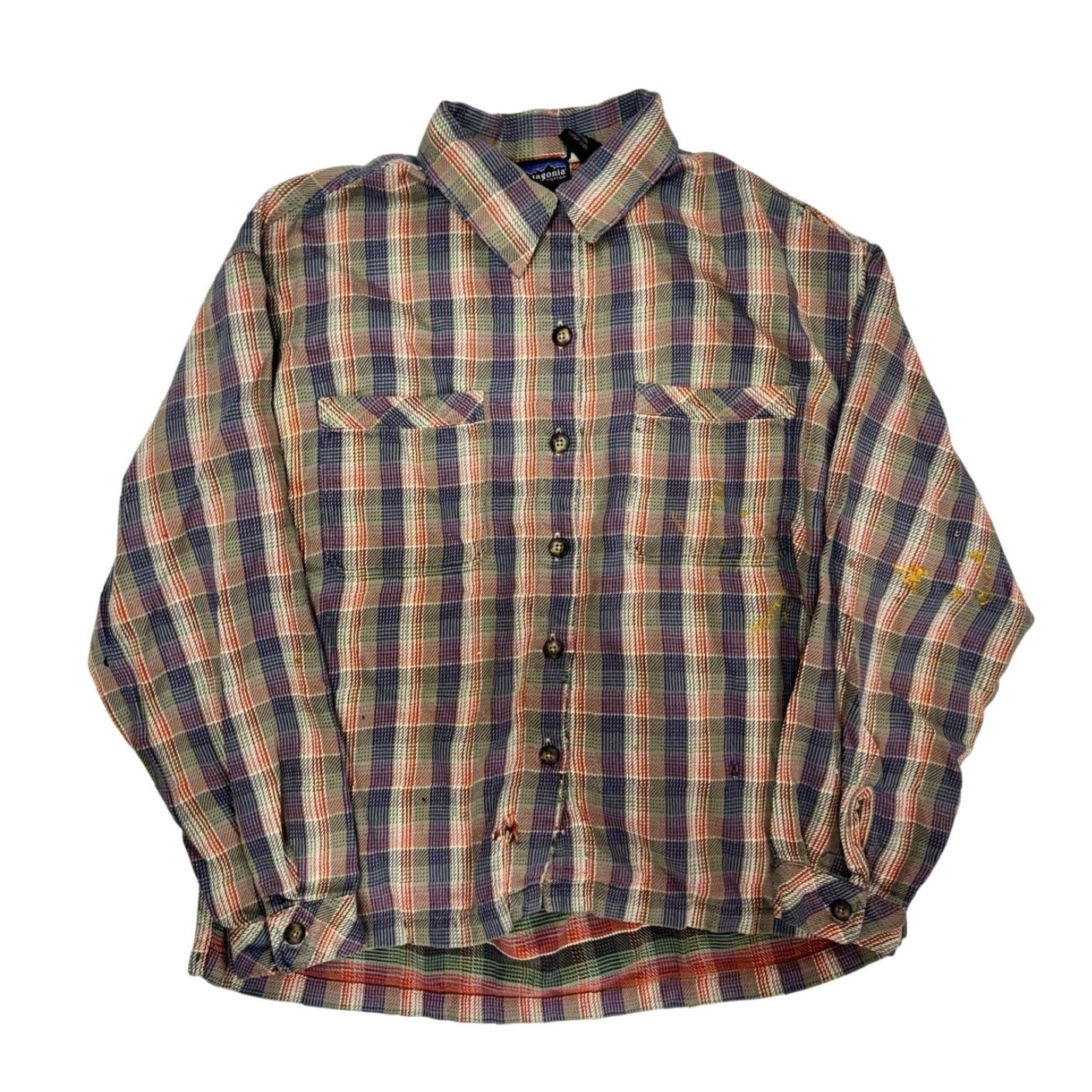 Patagonia VINTAGE Patagonia Women's Organic Cotton Flannel Shirt Size M Distressed Size M / US 6-8 / IT 42-44 - 2 Thumbnail