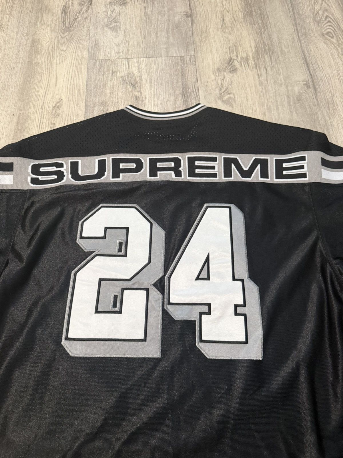 Supreme Supreme Jacquard Rib Football Jersey Black Large Size US M / EU 48-50 / 2 - 2 Thumbnail
