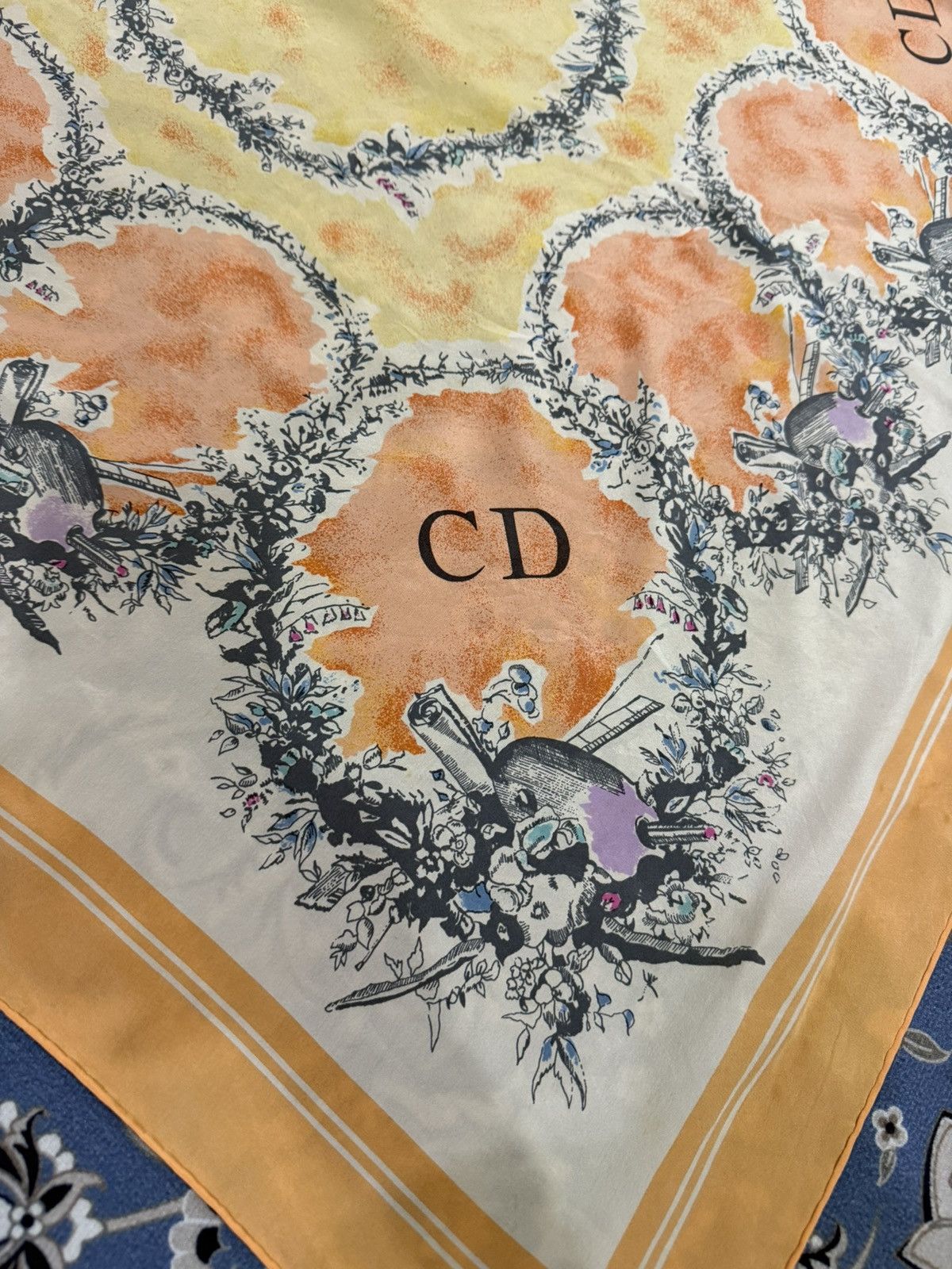Christian Dior Monsieur × Dior Christian Dior CD Art Silk Scarf 34" Size ONE SIZE - 5 Thumbnail