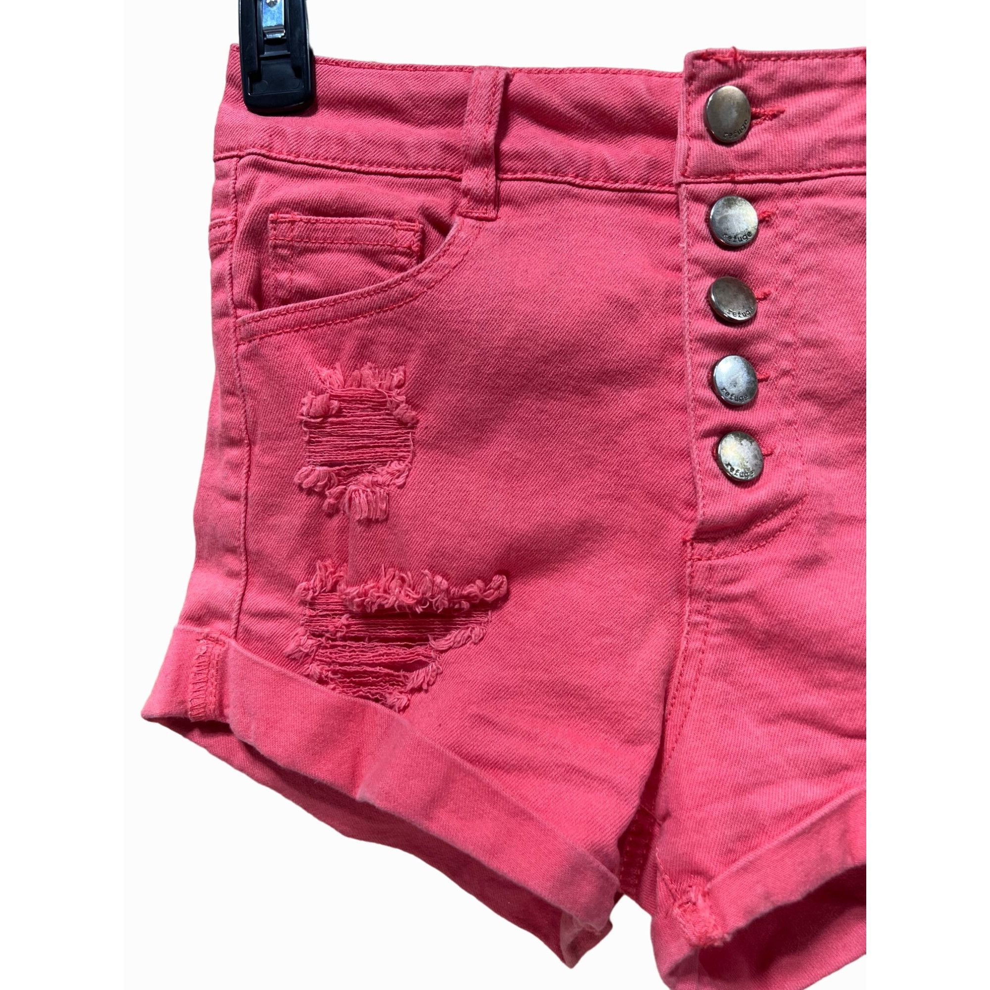 Other REFUGE - Women's Ripped Denim Shorts - Pink - 0 Size 25" / US 0 / IT 36 - 9 Thumbnail