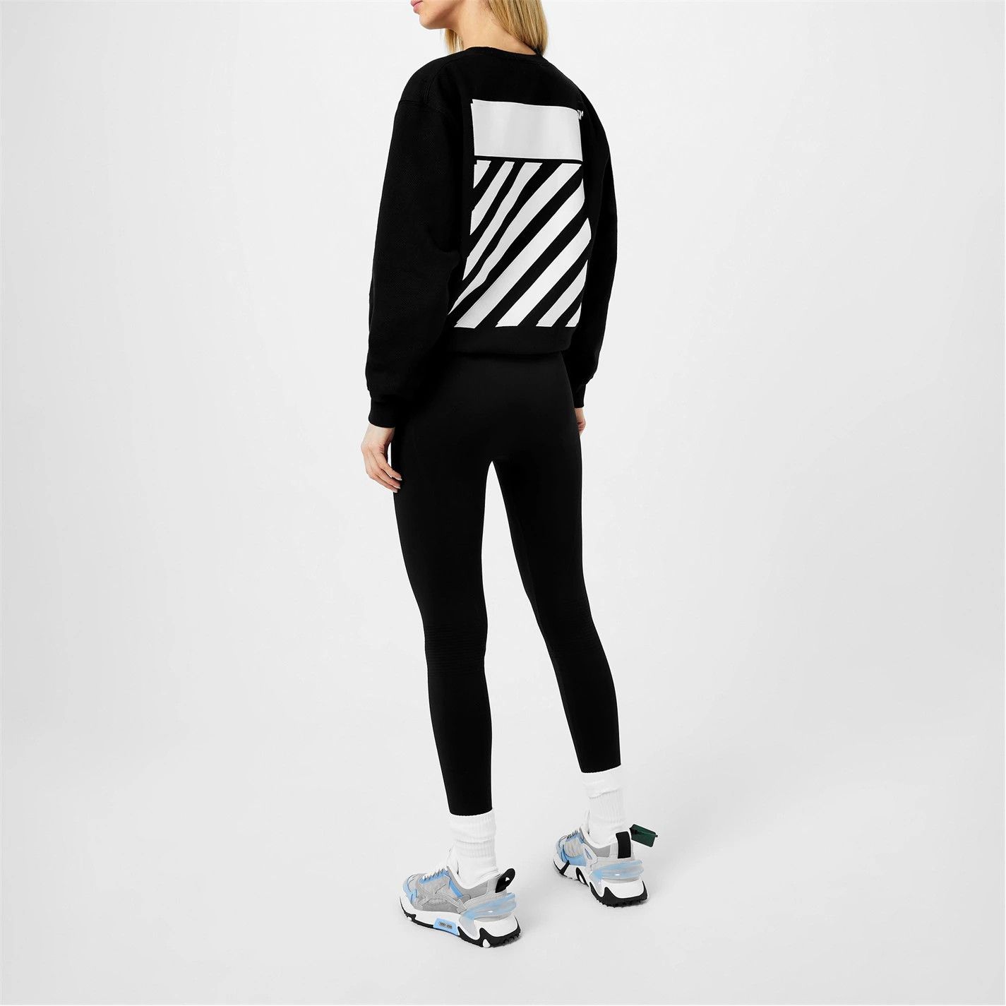 Off-White o1g2r1mq1224 Crewneck Sweatshirt in Black Size L / US 10 / IT 46 - 6 Thumbnail