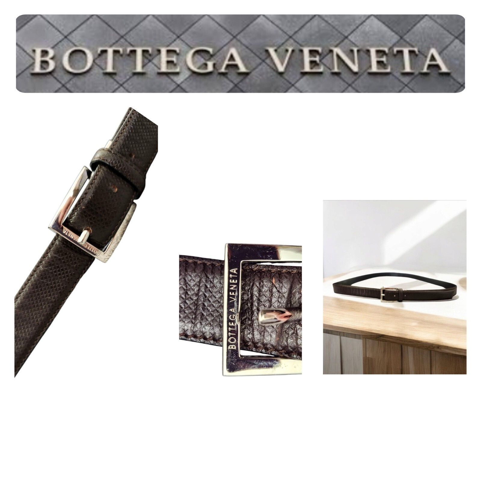 Bottega Veneta Bottega Veneta Brown Leather Unisex Leather Belt Size M Size ONE SIZE - 1 Thumbnail
