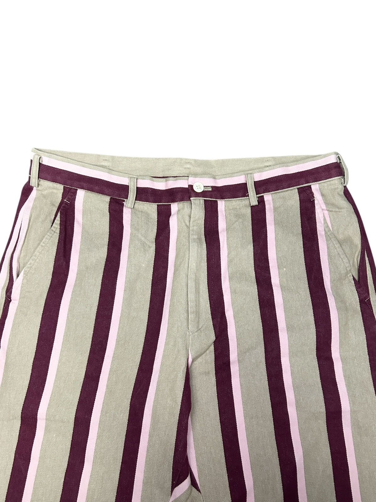 Comme des Garcons Homme S/S 03 Stripe Trousers Size US 32 / EU 48 - 2 Thumbnail