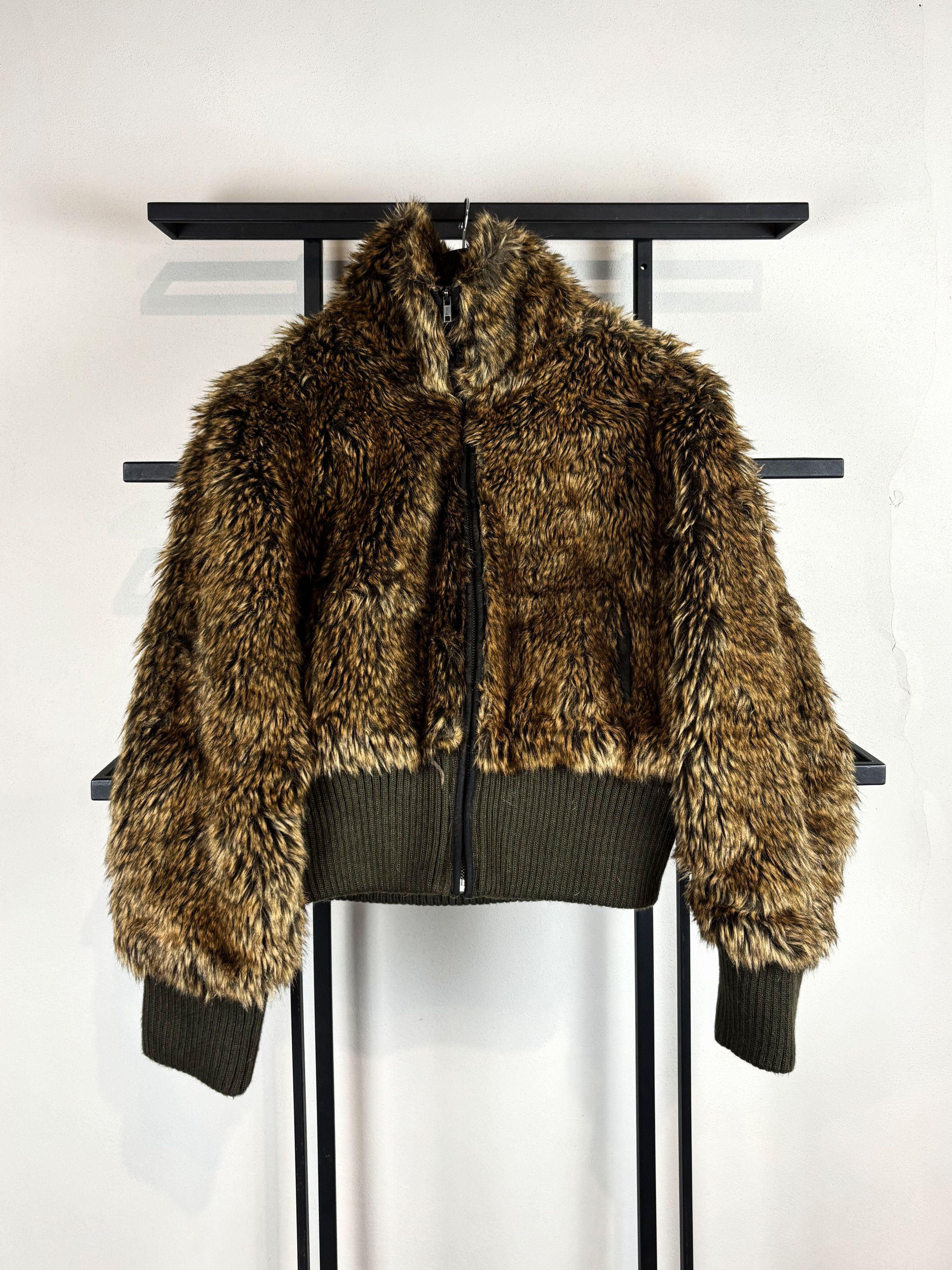 Vintage Y2K Faux Fur Jacket Cropped Brown Soft Grunge Streetwear Fit Size US S / EU 44-46 / 1 - 2 Thumbnail