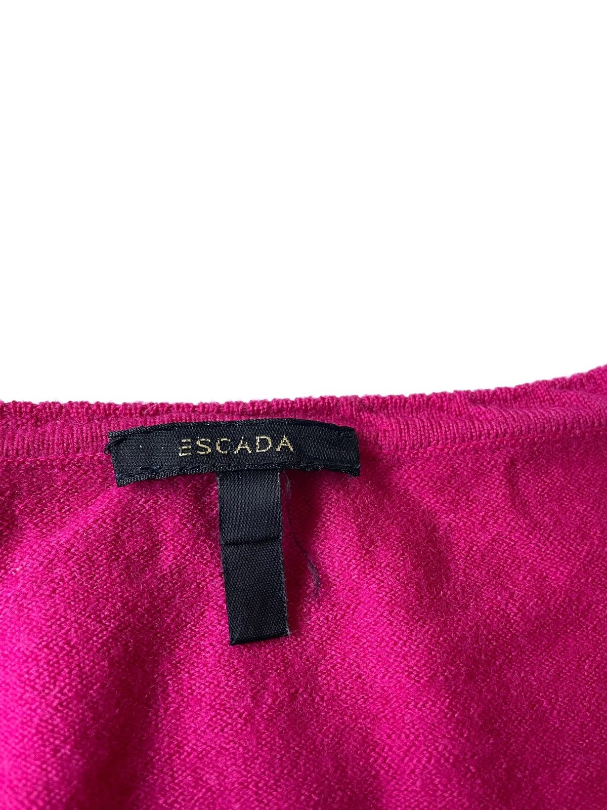Escada Escada Women Ribbed Pink Sweater Size 40/M Luxury Style Size M / US 6-8 / IT 42-44 - 6 Thumbnail