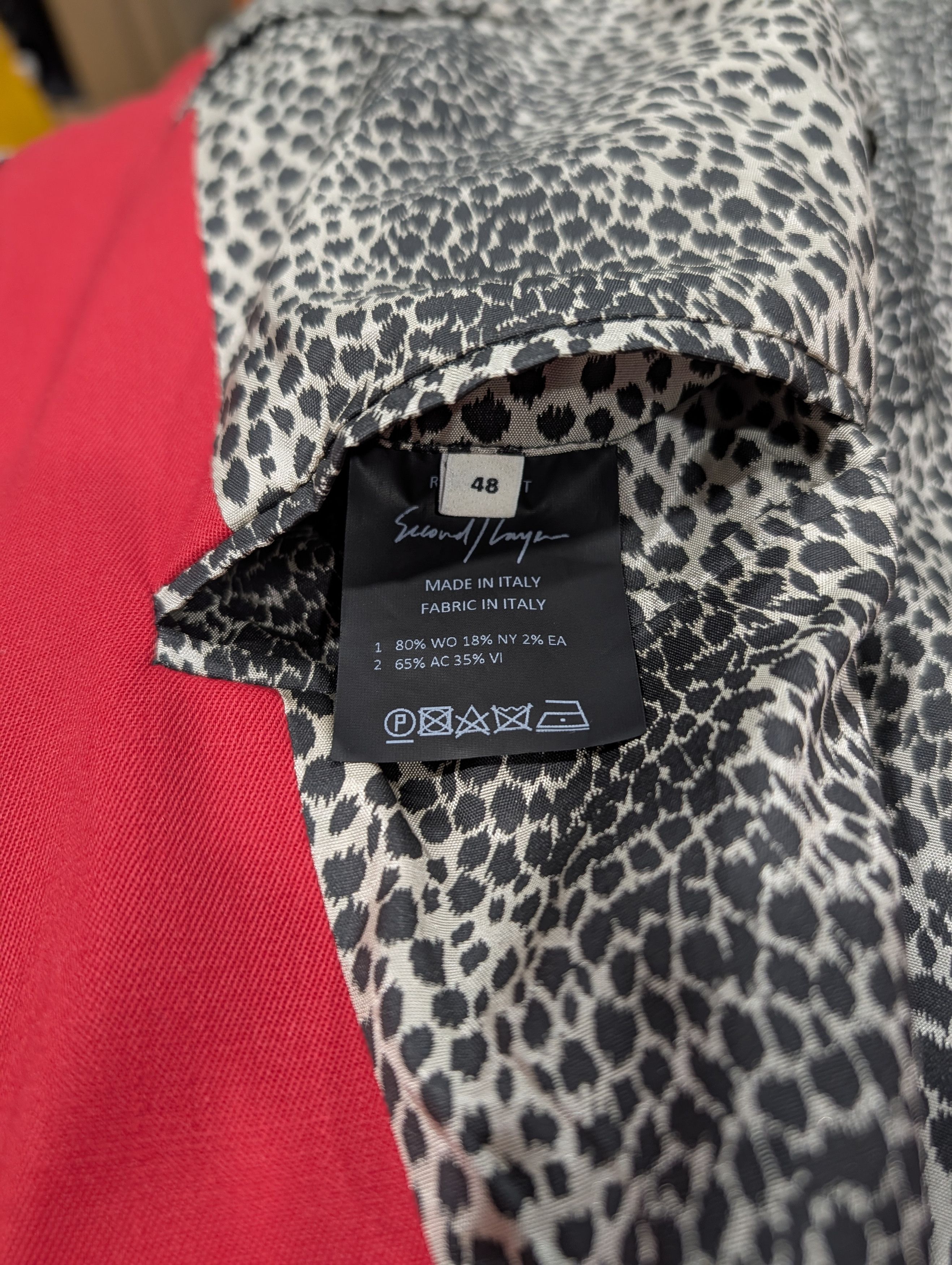 Second/Layer Second/Layer Ricky Jacket - Red Wool - Made in Italy - NWT Size US M / EU 48-50 / 2 - 4 Thumbnail