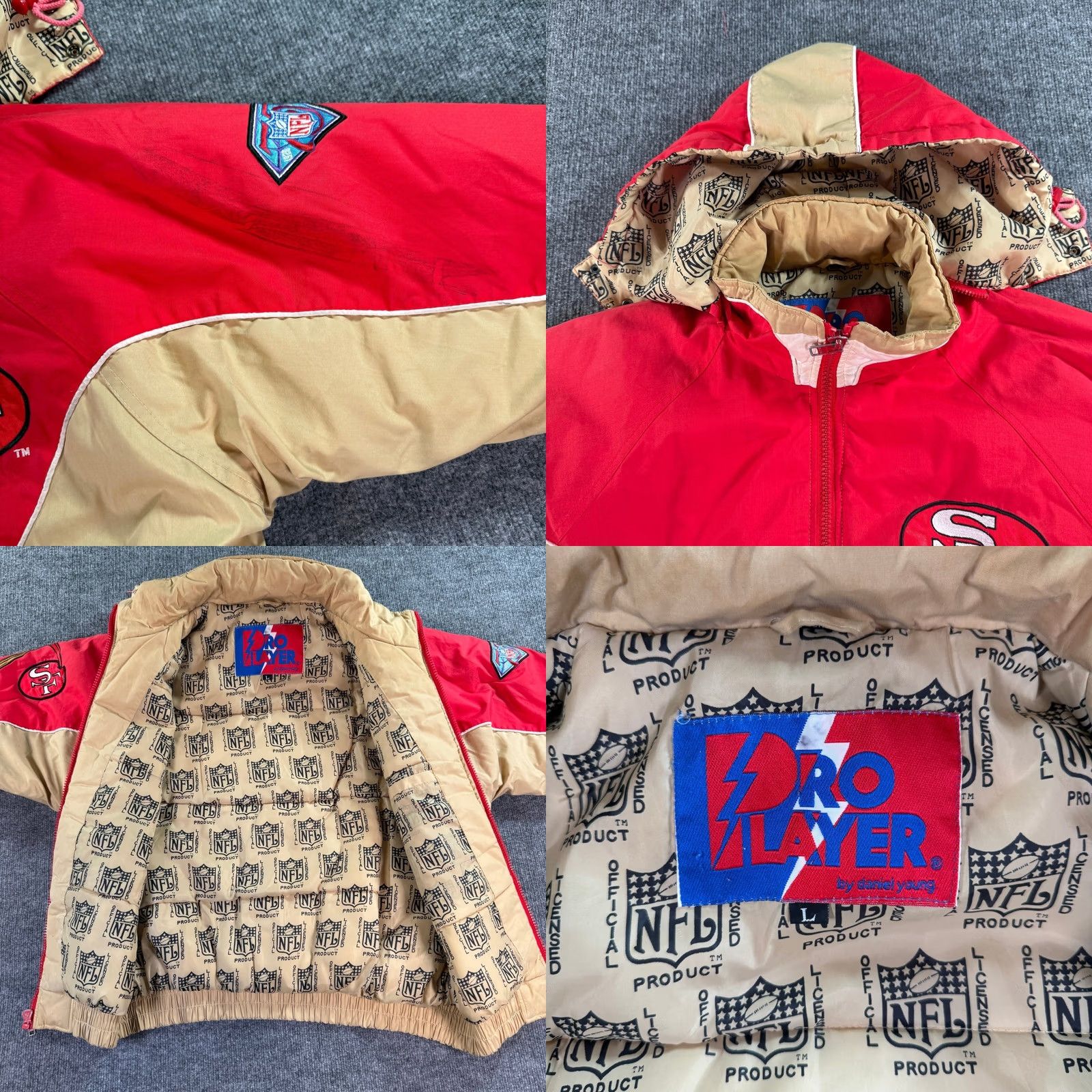 Pro Player VINTAGE Pro Player San Francisco 49ers Jacket Mens XL Red Gold NFL Puffer Hooded Size US XL / EU 56 / 4 - 8 Thumbnail