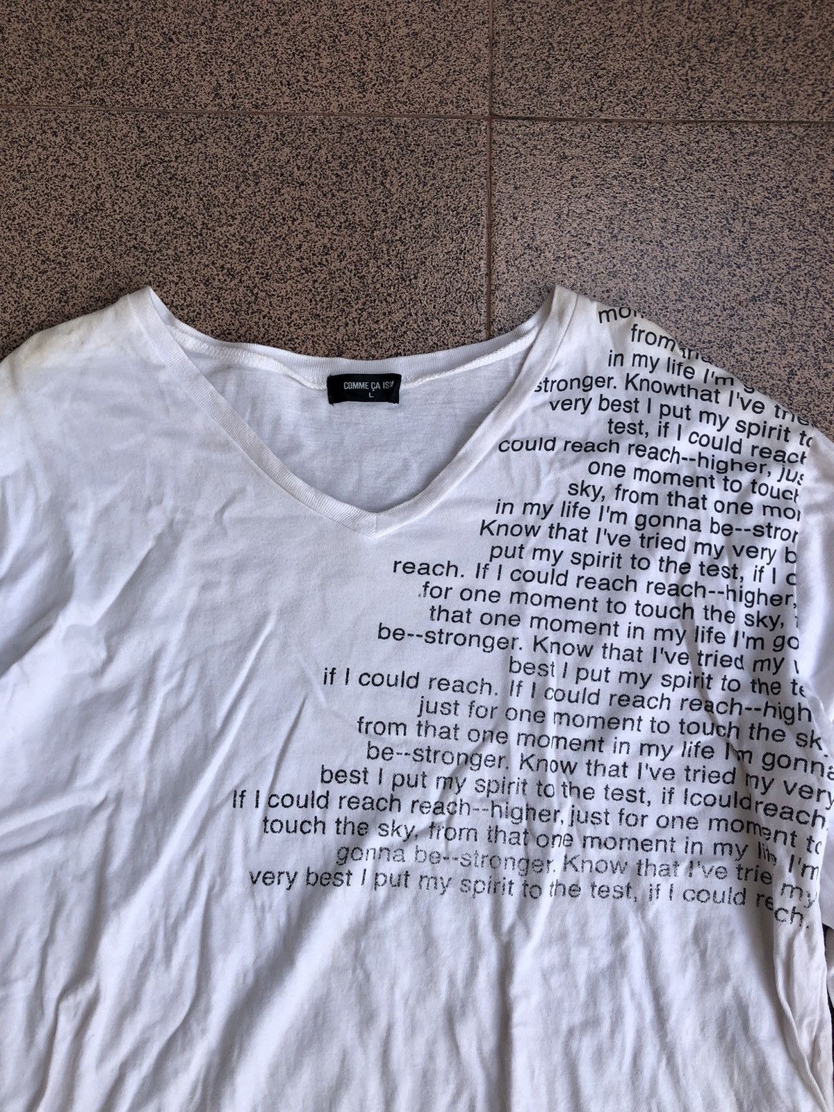 Japanese Brand Comme ca ism poem longsleeve Size US L / EU 52-54 / 3 - 2 Thumbnail