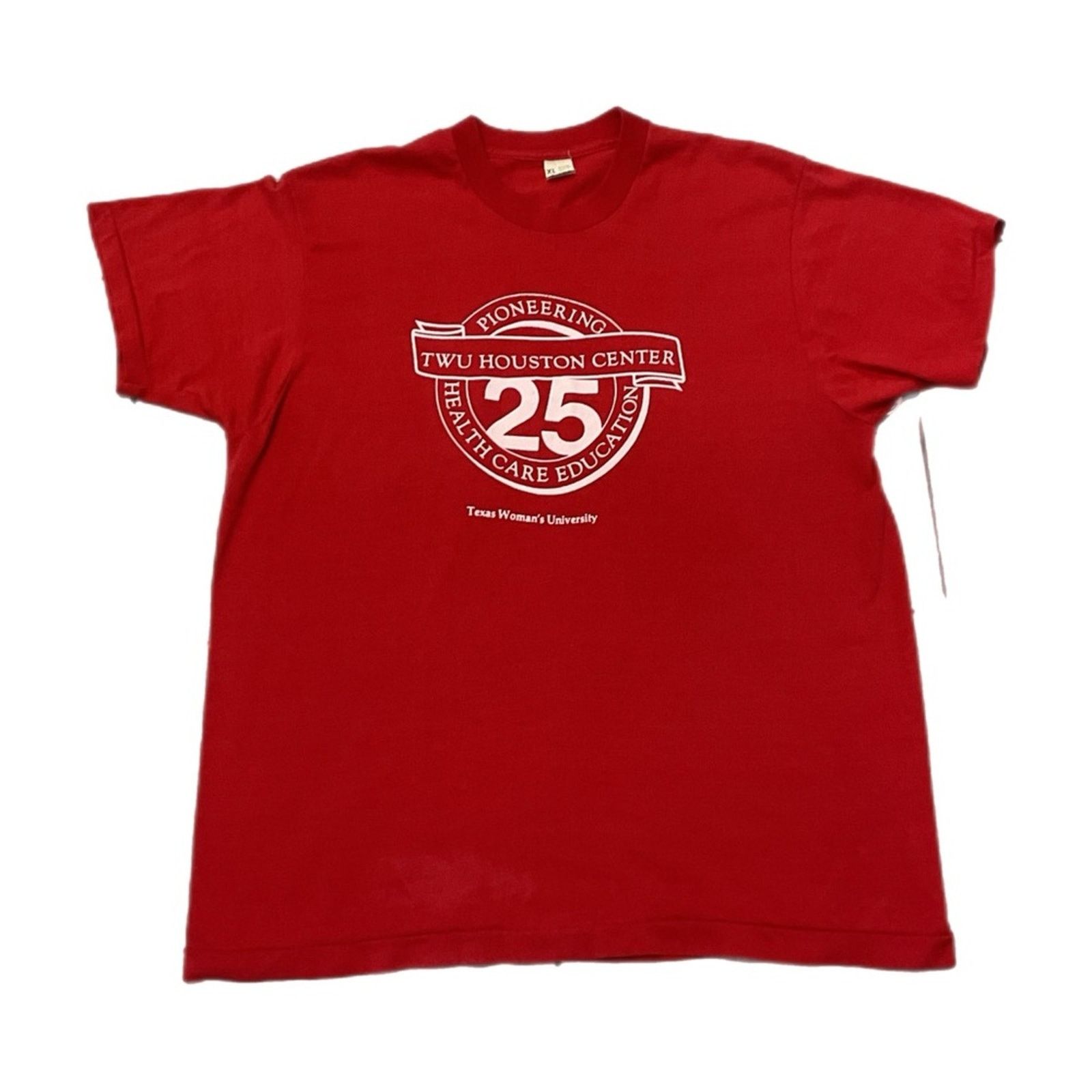 Vintage Vintage 90s Screen Stars TWU Houston Center T-Shirt Size US XL / EU 56 / 4 - 1 Thumbnail