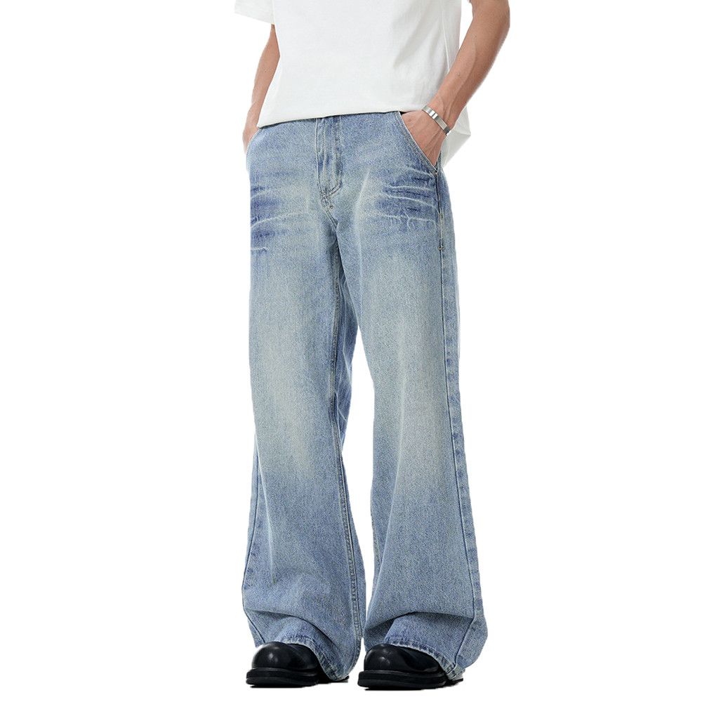 High Street Distressed Lightning Texture Jeans