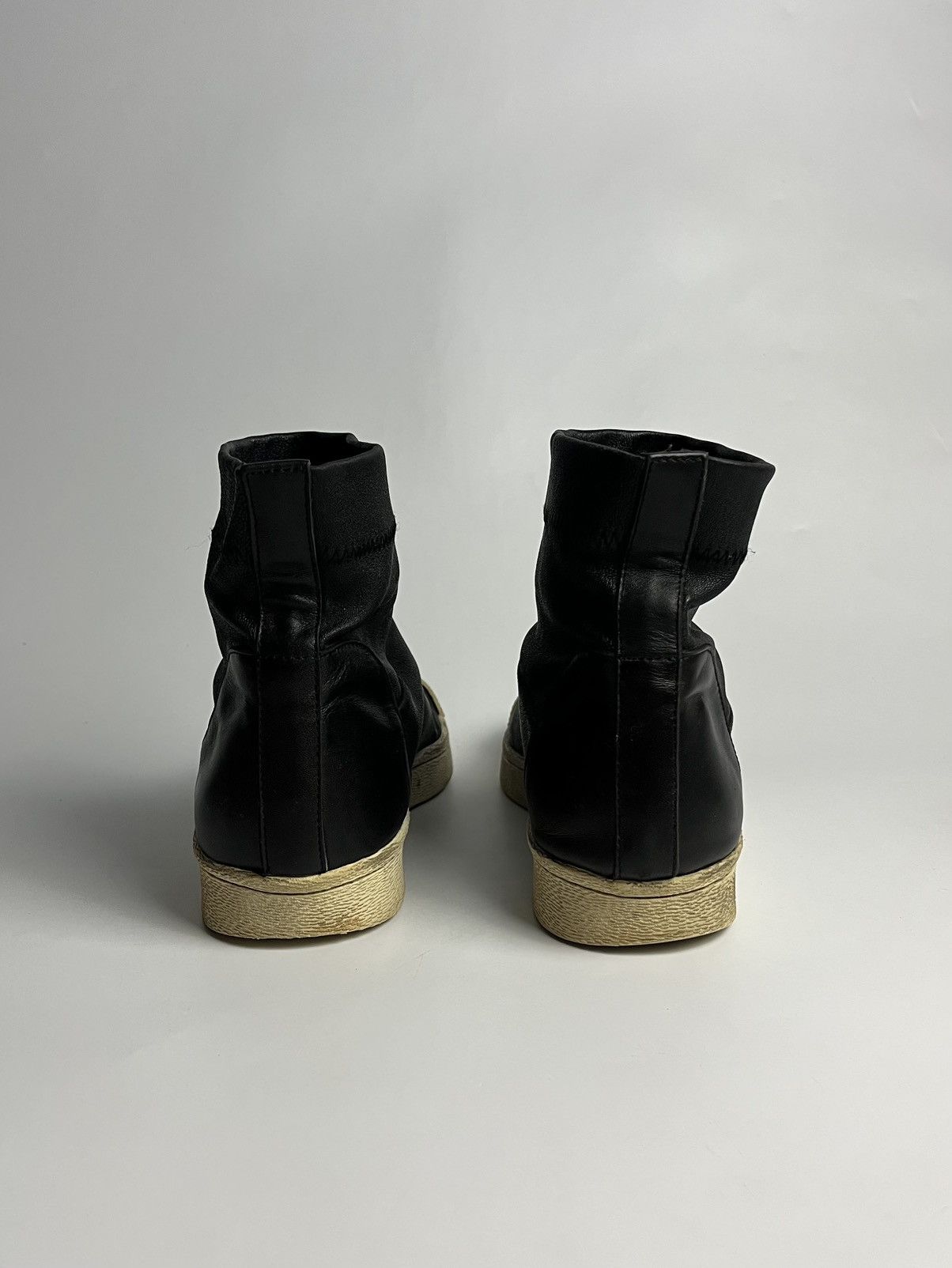 Adidas × Rick Owens Rick Owens x Adidas Superstar Stretch Boot - Black Leather Size US 9 / EU 42 - 3 Thumbnail