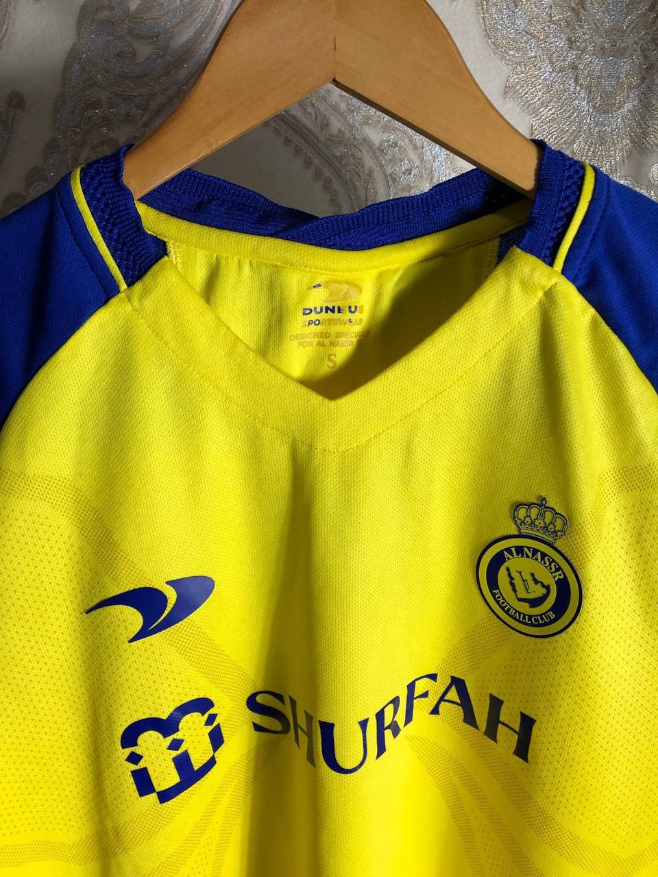 Vintage VERY RARE AL NASSR RONALDO PORTUGAL SOCCER JERSEY BLOKECKRE Size US S / EU 44-46 / 1 - 5 Thumbnail