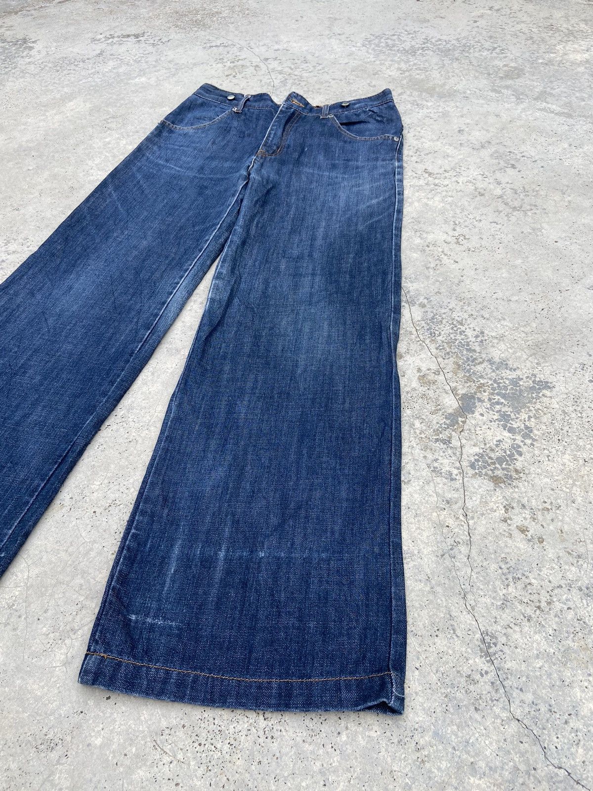 14th Addiction World wide love jeans baggy flared jeans studded Size US 31 - 3 Thumbnail