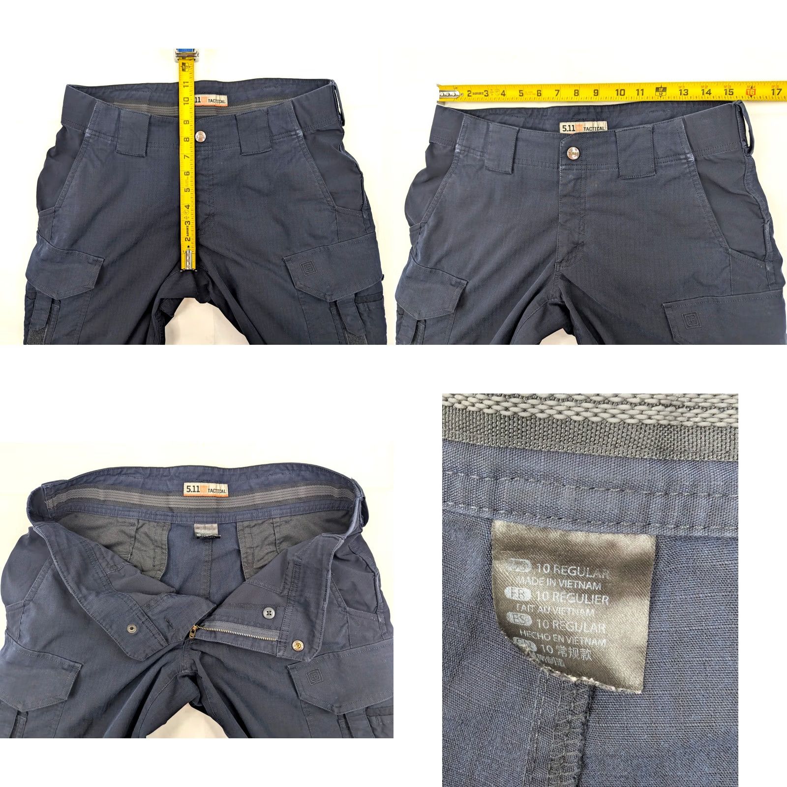 Vintage 5.11 Tactical Ripstop Cargo Pants Women 10 Regular Navy Blue Size 32" / US 10 / IT 46 - 8 Thumbnail