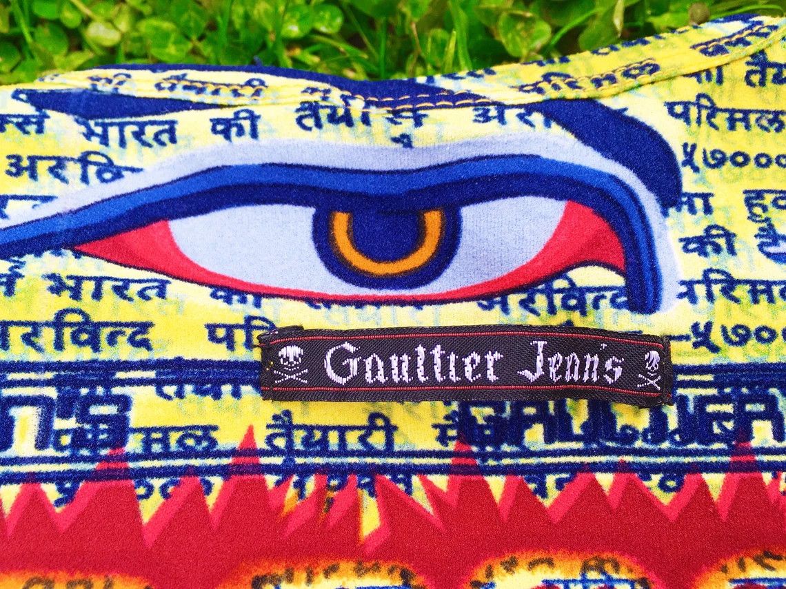 Jean Paul Gaultier Jean Paul Gaultier JPG Tibet Tibetan 1997 Buddha Eyes Dress Size S / US 4 / IT 40 - 8 Thumbnail