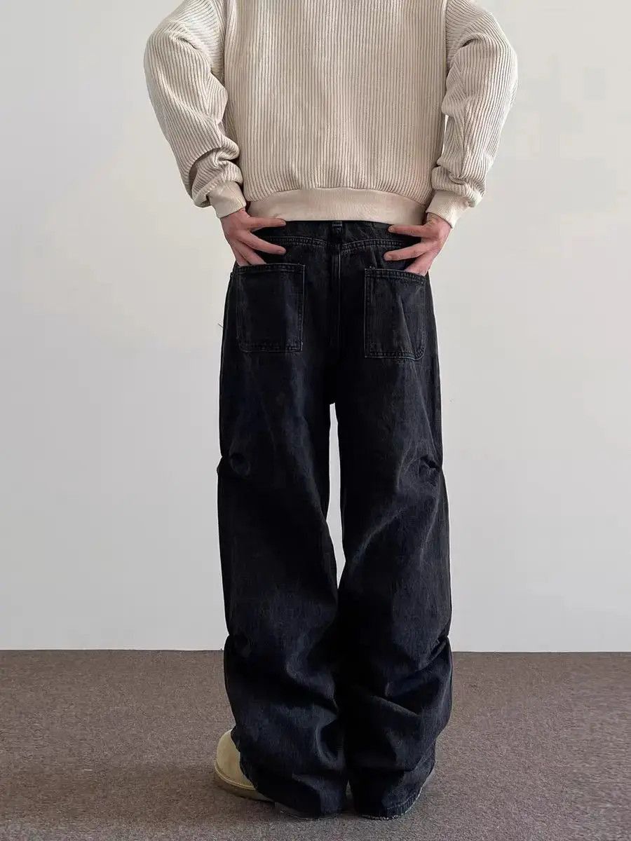 Japanese Brand High street deconstructed design micro flare jeans Size US 32 / EU 48 - 4 Thumbnail