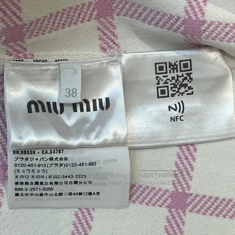 Miu Miu Miu Miu Light Pink Cotton Cardigan for Women . Size M / US 6-8 / IT 42-44 - 6 Thumbnail