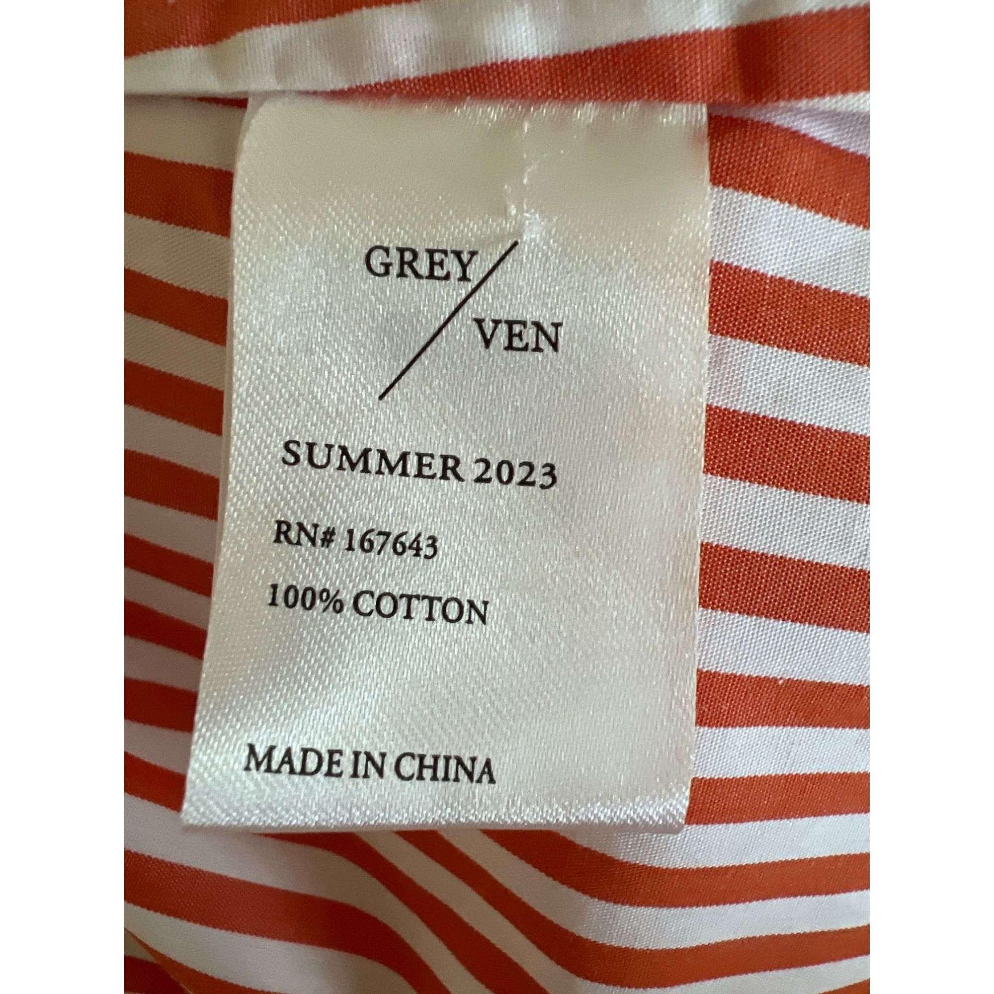 Other Grey Ven The Reya Bengal Orange Button Down Shirt Size XS / US 0-2 / IT 36-38 - 11 Thumbnail