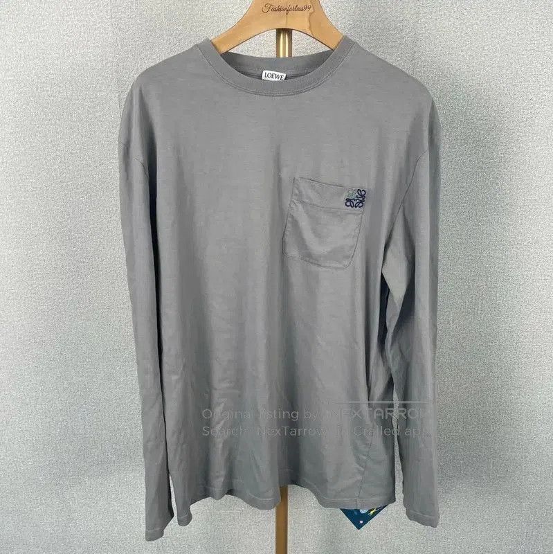 Loewe Gray Cotton Long Sleeve T-Shirt .