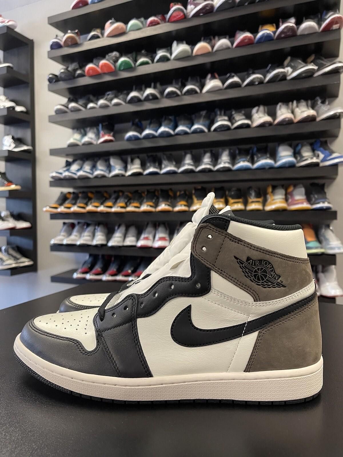 Jordan Brand Size 12 - Nike Air Jordan 1 Retro High Top Sail Black Mocha Size US 12 / EU 45 - 7 Thumbnail
