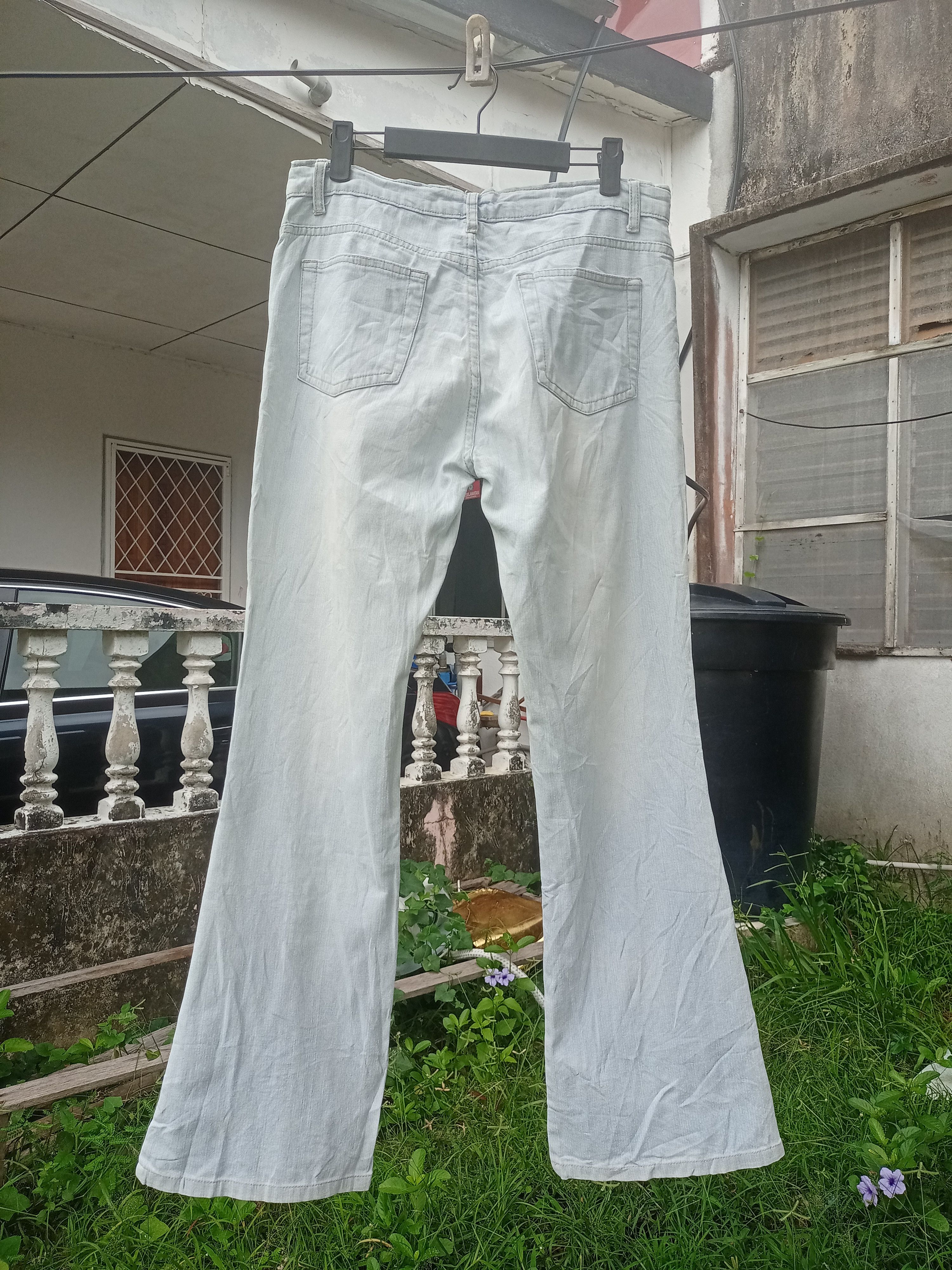 Japanese Brand Vintage Japanese Brand Light Wash Embroidered Flare Jeans Size 31" - 14 Thumbnail
