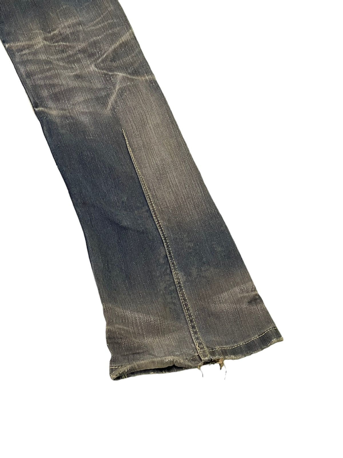 Japanese Brand Flare Jeans Nicole Club Distress Honeycomb Stretch Slim 7🟦7 Size US 33 - 14 Thumbnail