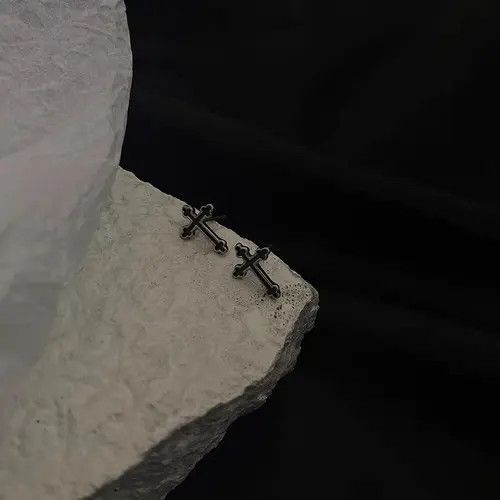 Vintage 🔥925 Silver vintage cross stud Size ONE SIZE - 3 Thumbnail