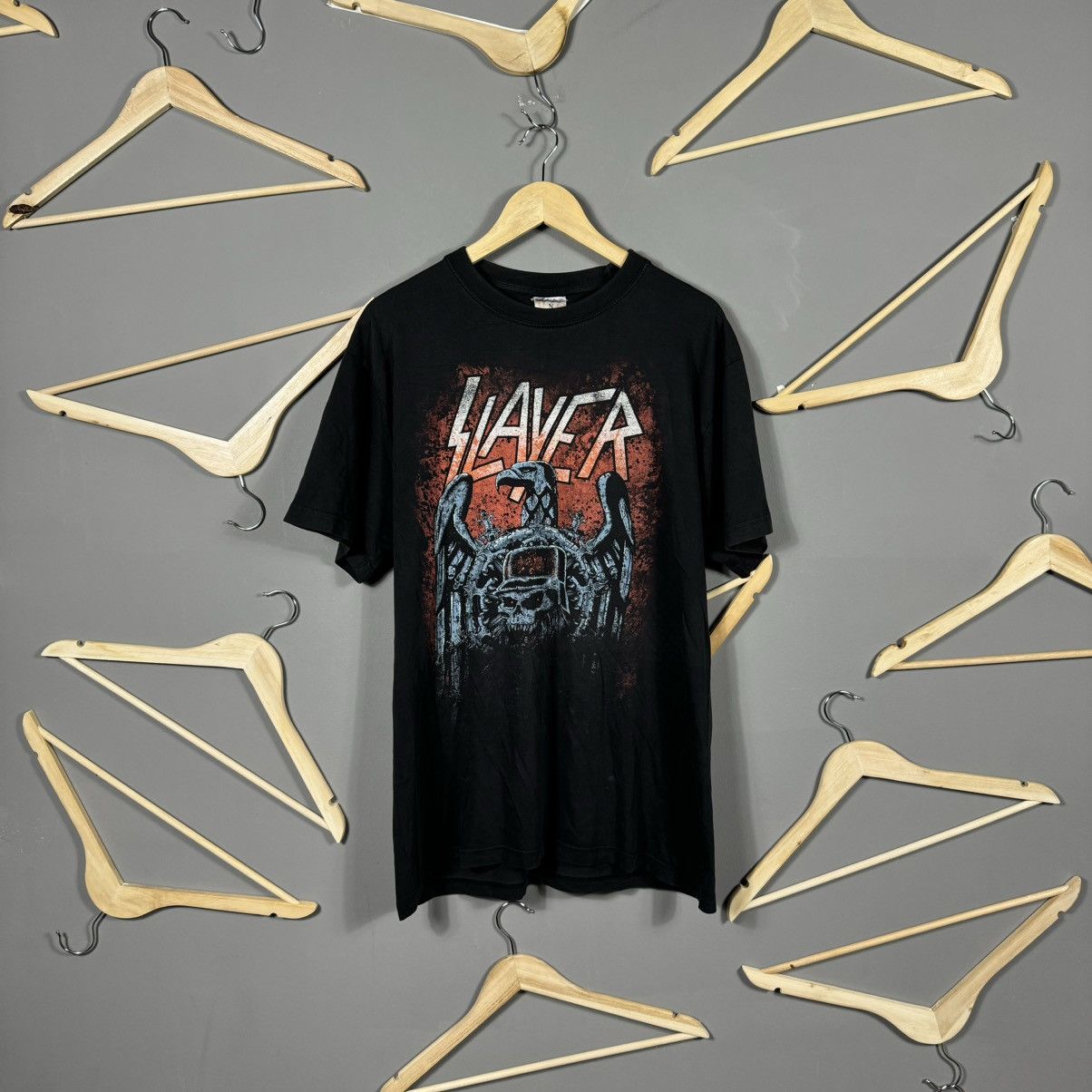 Band Tees Vintage 90s Slayer Eagle Band T-shirt Size US L / EU 52-54 / 3 - 1 Thumbnail