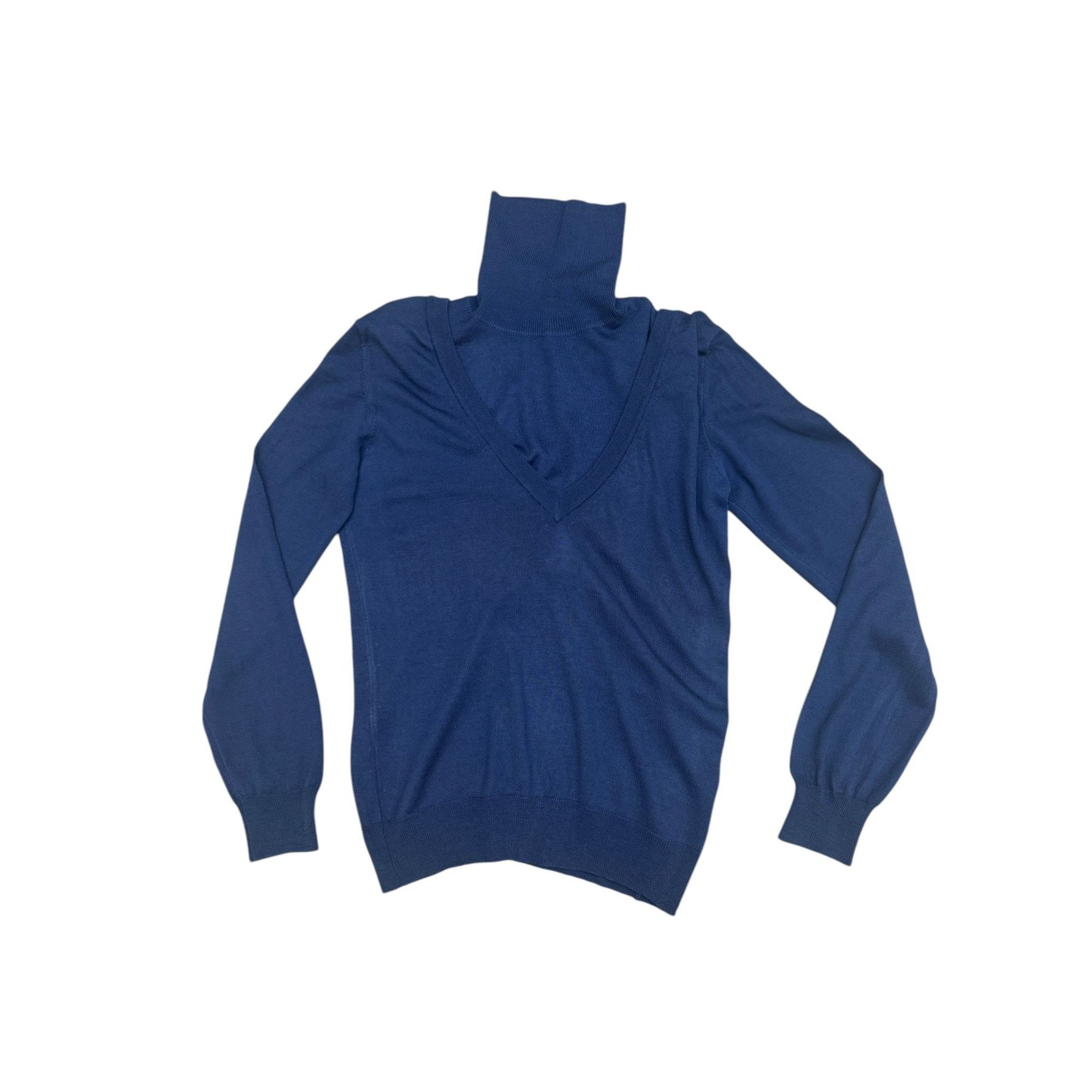 Maison Margiela Miss Deanna Navy 2 in 1 Detachable Rollneck Size M / US 6-8 / IT 42-44 - 3 Thumbnail