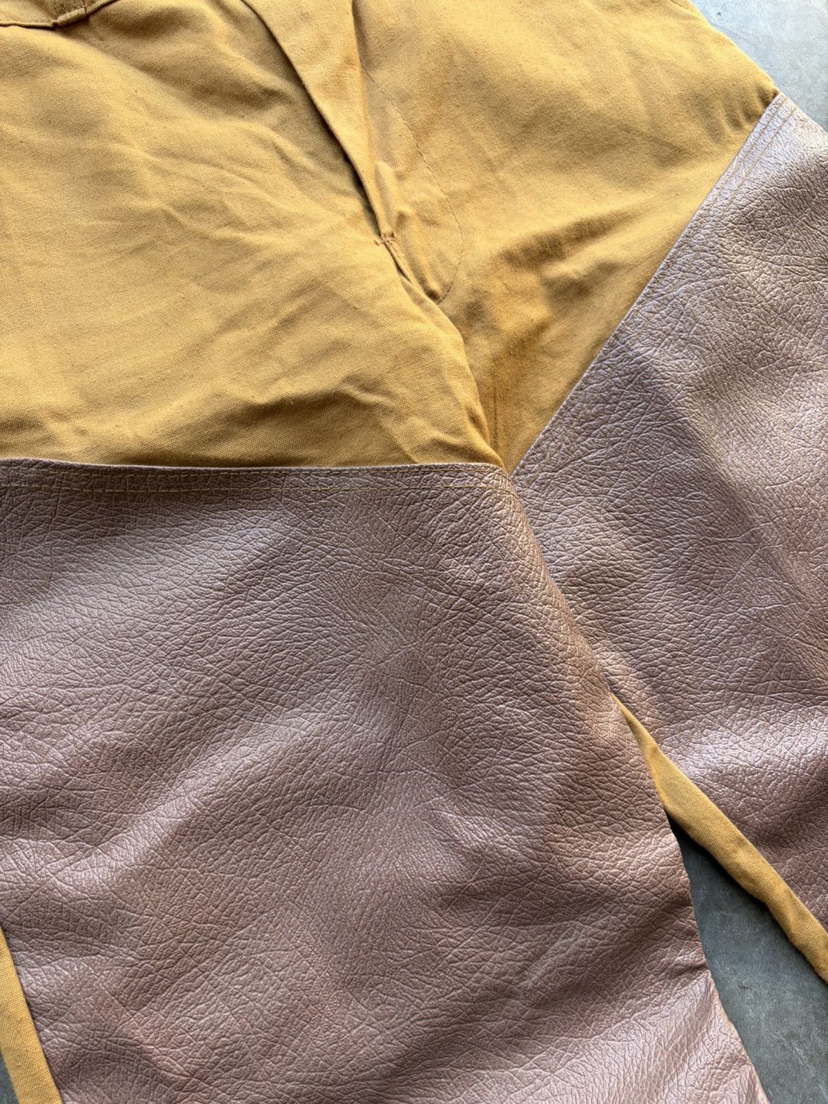 Redhead Vintage RedHead Pebbled Leather Hunting Canvas Pants Size US 32 / EU 48 - 2 Thumbnail