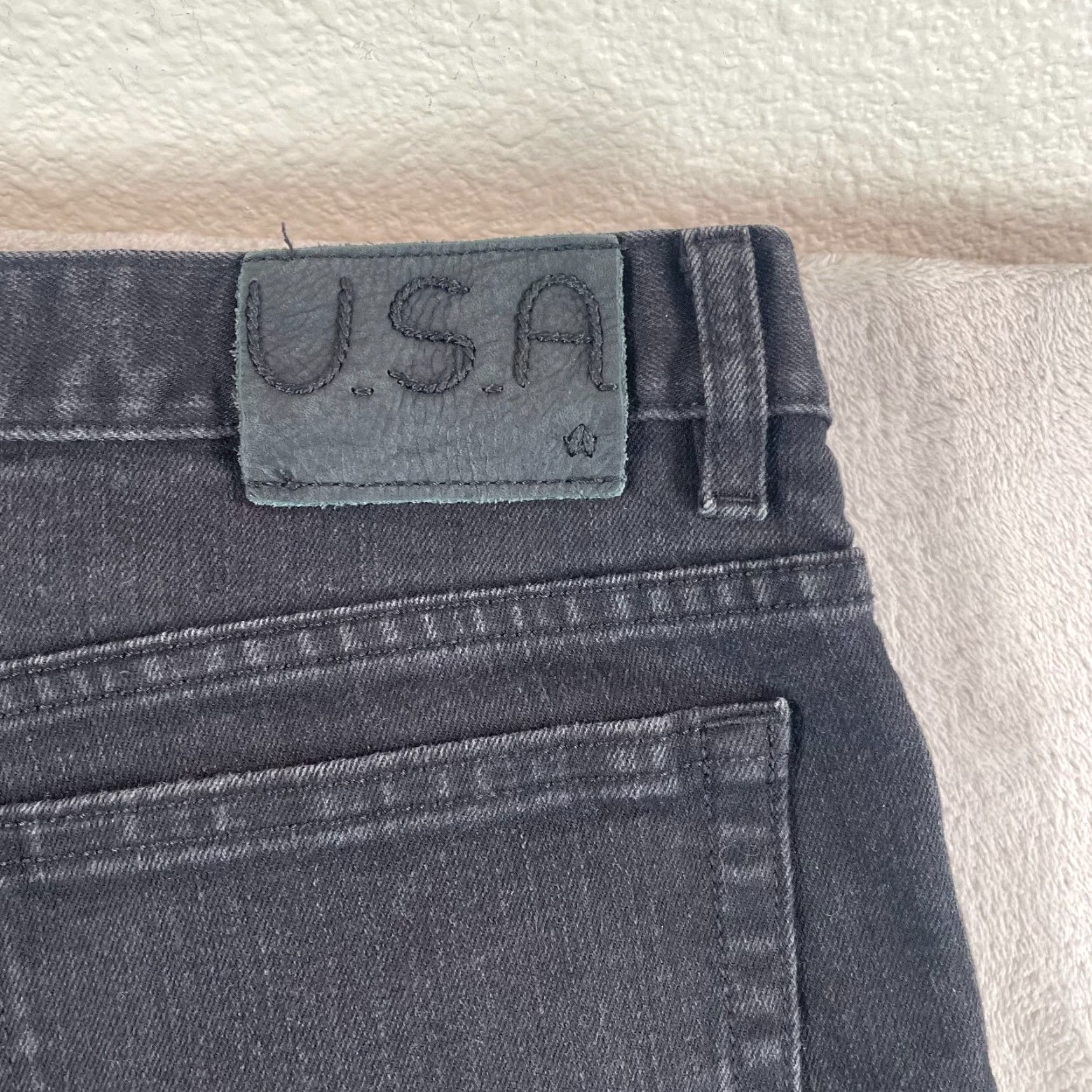 John Varvatos John Varvatos USA Bowery Jeans Men 38x34 Black Slim Straight Button Fly Grunge Size US 38 / EU 54 - 5 Thumbnail