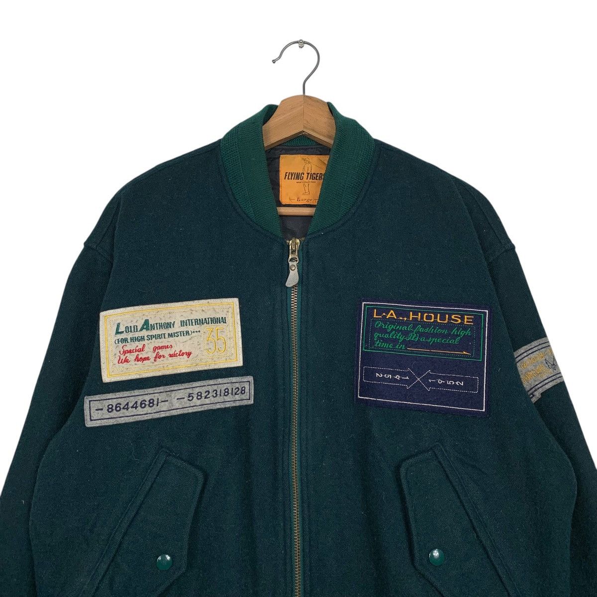 Japanese Brand Flying Tigers L.A. House Wool Bomber Size US L / EU 52-54 / 3 - 2 Thumbnail