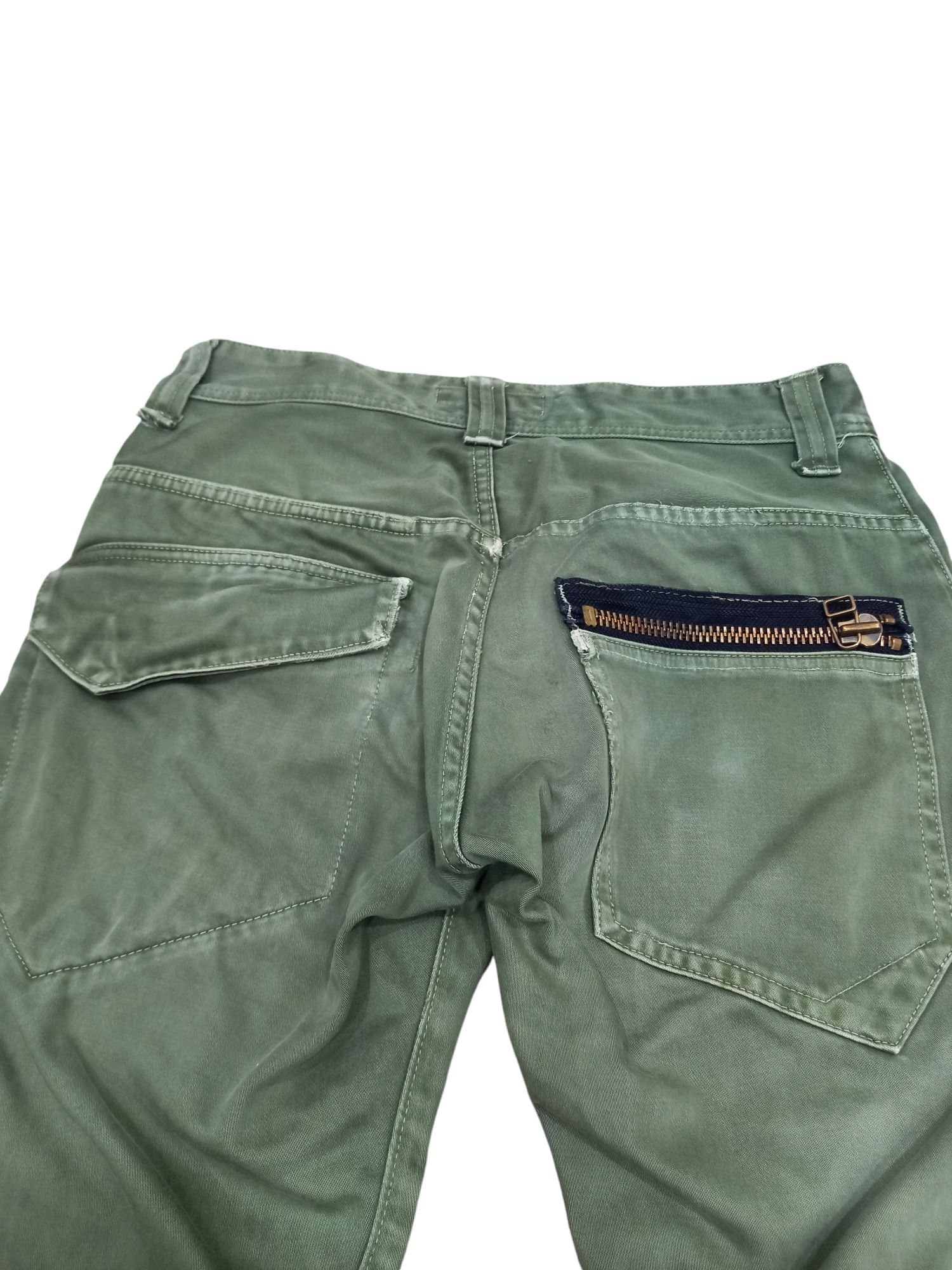 Johnbull Rare John Bull Kojima Japan No. 51-0619 Military Green Denim Size US 31 - 3 Thumbnail