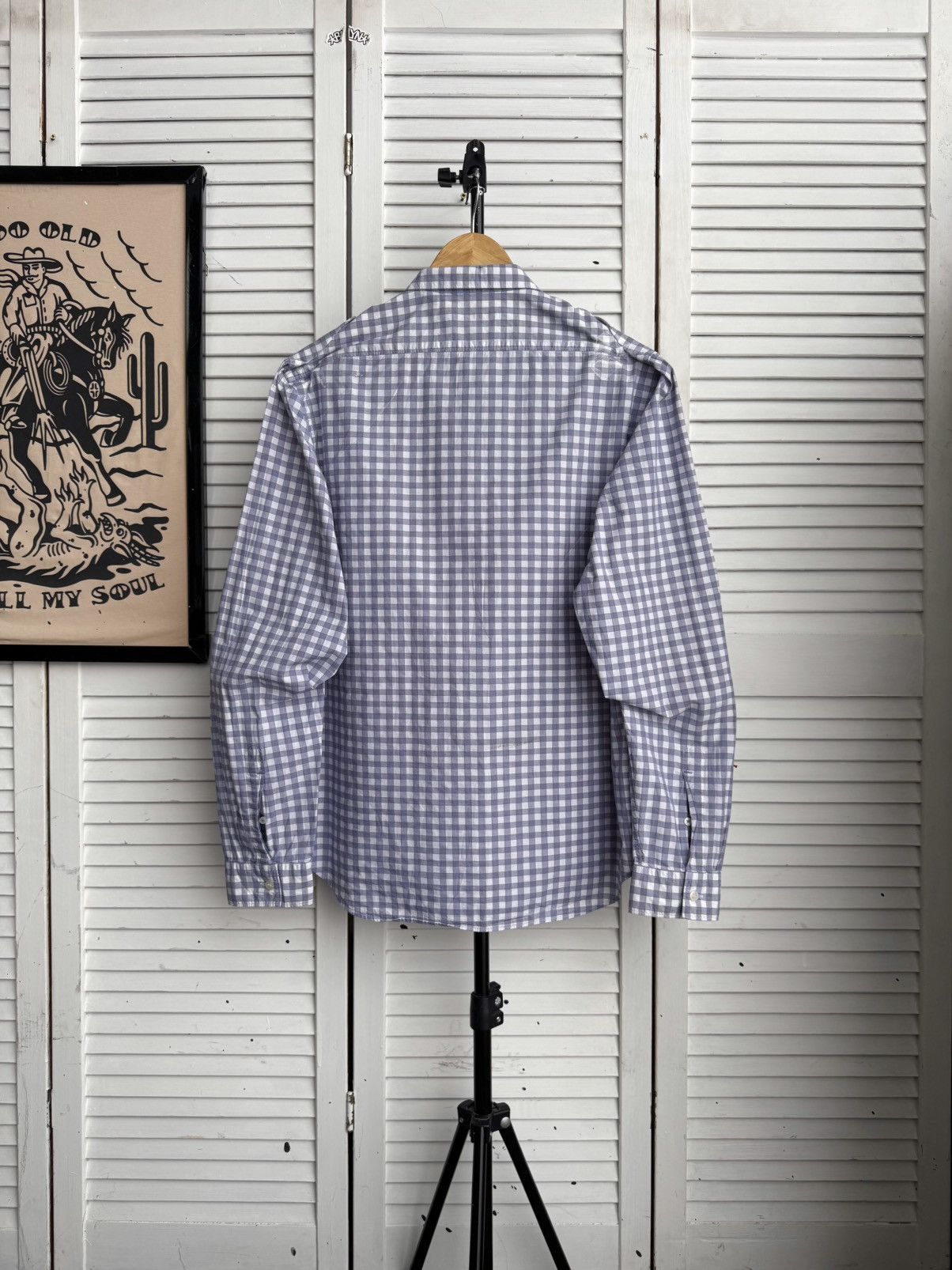 Burberry Burberry Brit Check Shirt Blue White Embroidered Logo Size US M / EU 48-50 / 2 - 2 Thumbnail